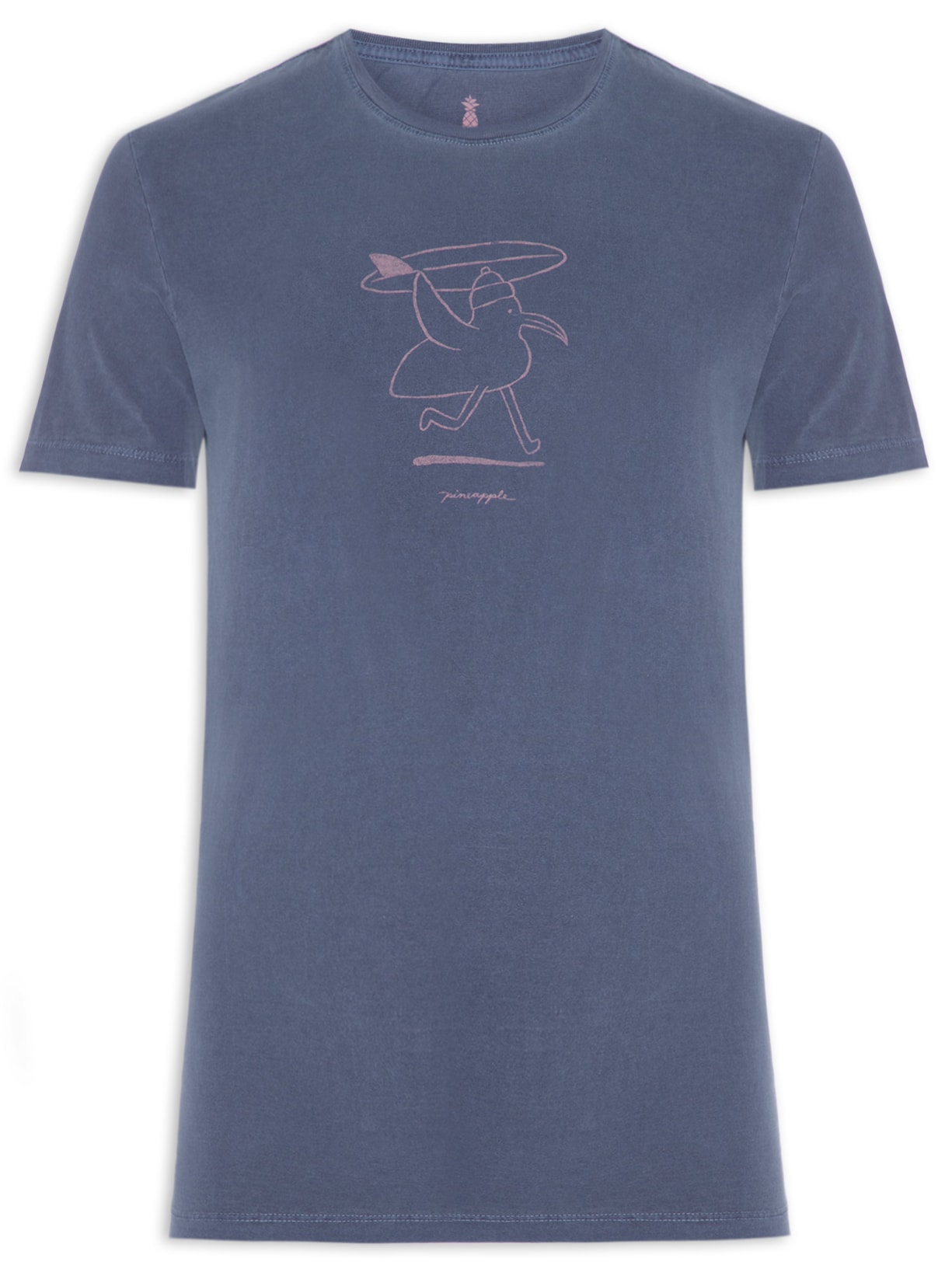 Camiseta Masculina Estampada Seagul Surf Azul Pineapple