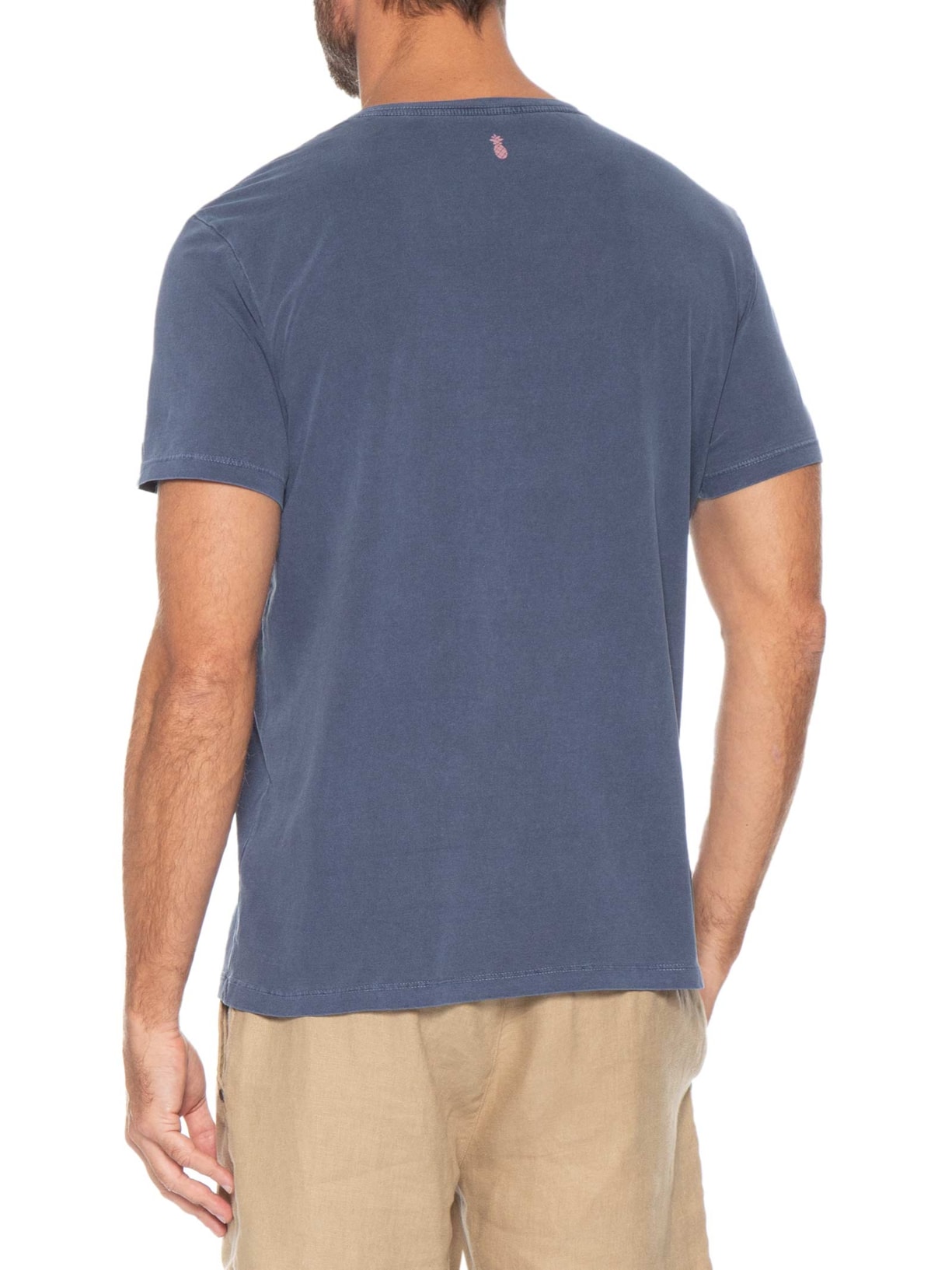 Camiseta Masculina Estampada Seagul Surf Azul Pineapple