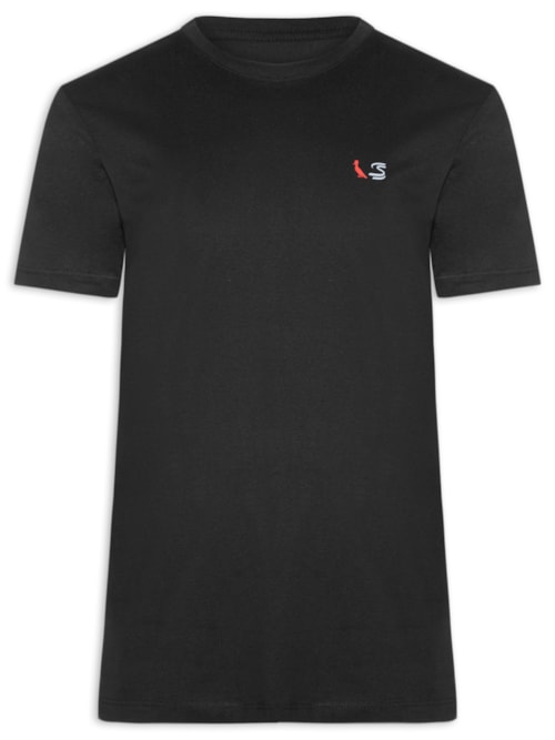 Camiseta Masculina Estampada Senna - Preto