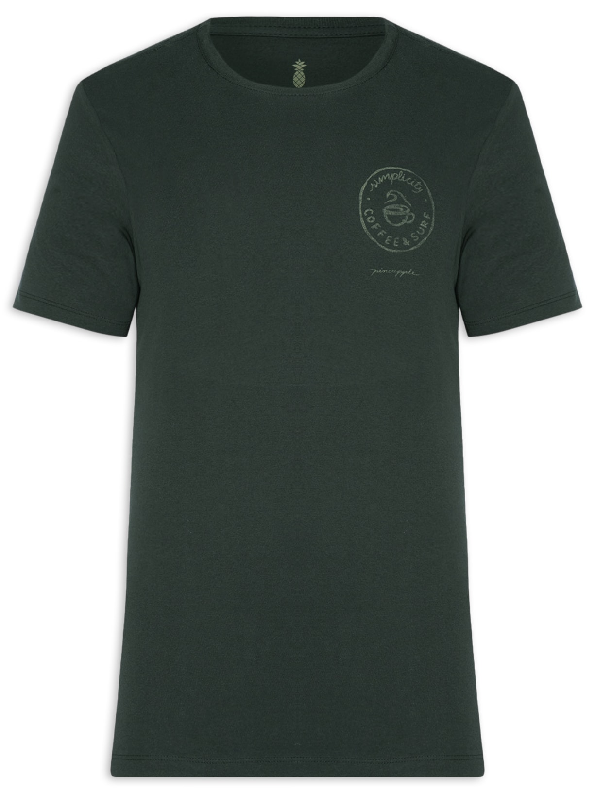 Camiseta Masculina Estampada Simplicity Preto Pineapple