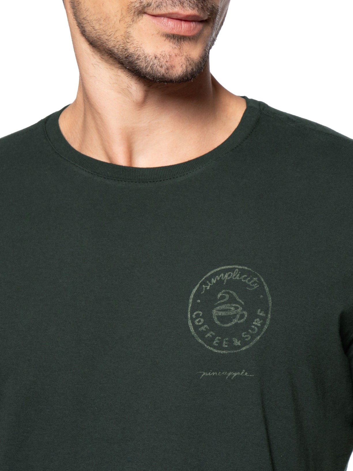 Camiseta Masculina Estampada Simplicity Preto Pineapple