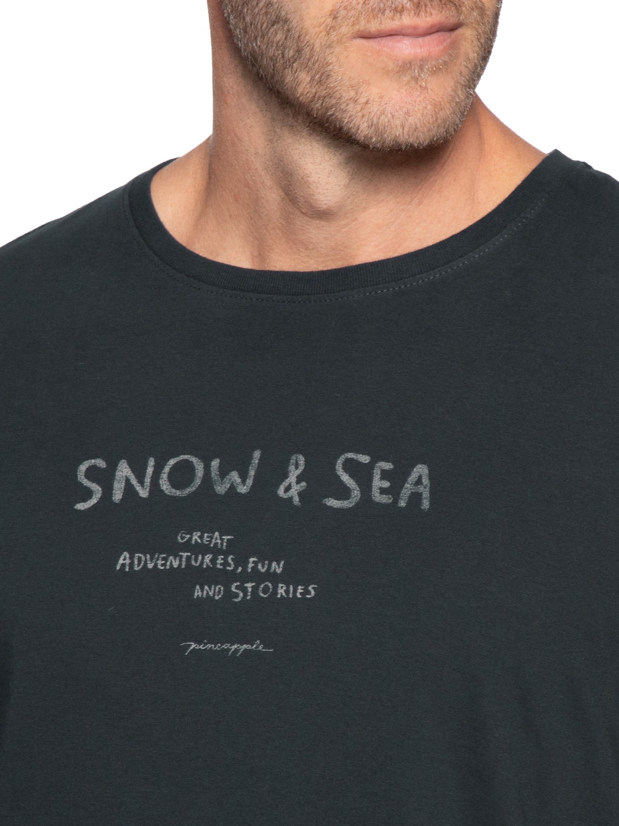 Camiseta Masculina Estampada Snow N'Sea Preto Pineapple