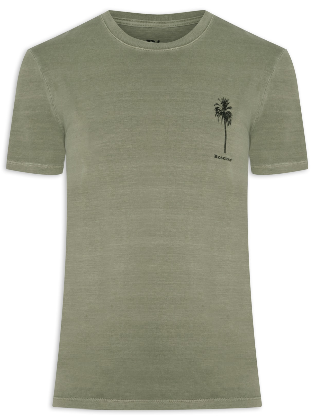 Camiseta Masculina Estampada Sombra De Palmilha - Verde