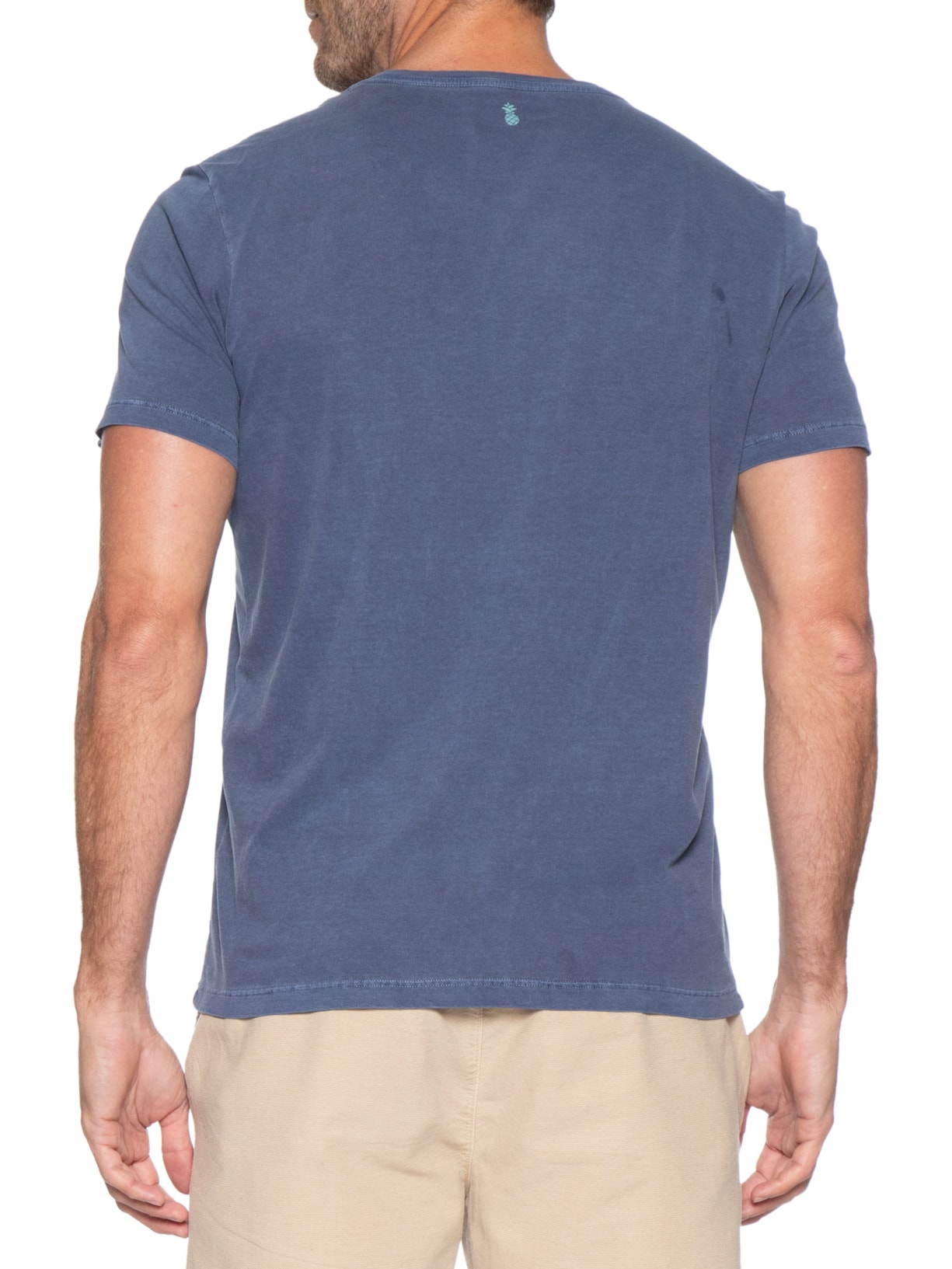 Camiseta Masculina Estampada South Atlan Azul Pineapple