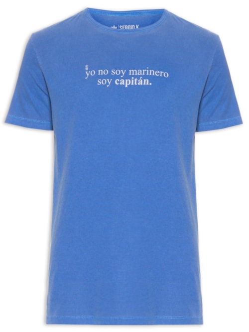 Camiseta Masculina Estampada Soy Capitán - Azul