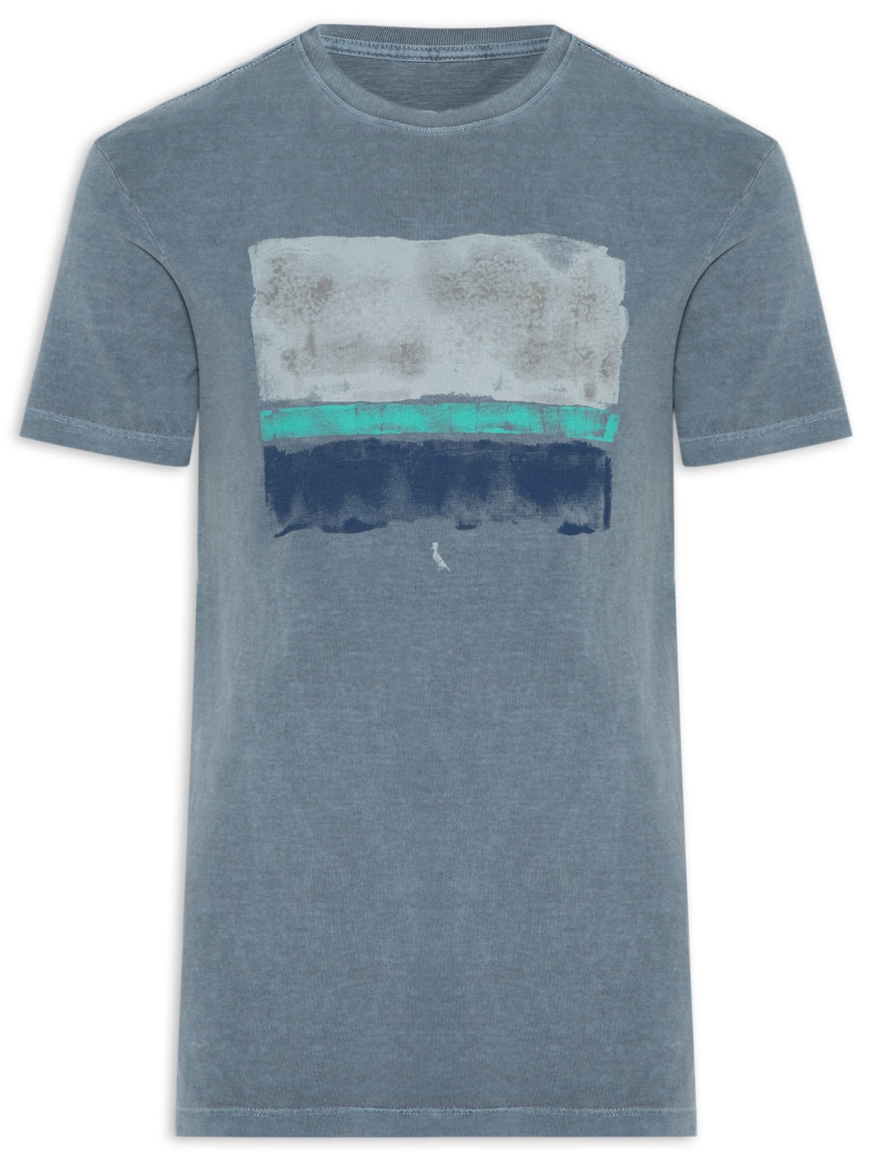 Camiseta Masculina Estampada Sunset Stripes - Azul