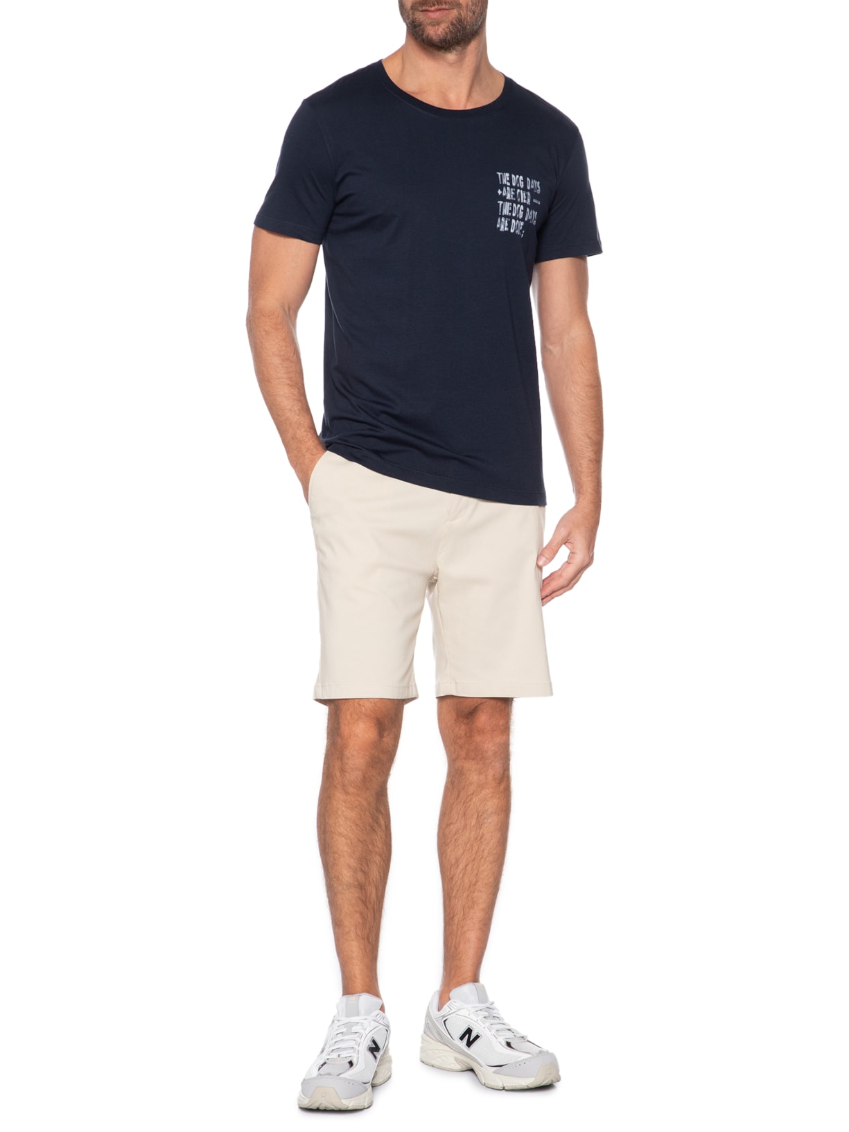 Camiseta Masculina Estampada The Dog Day Azul Sergio K