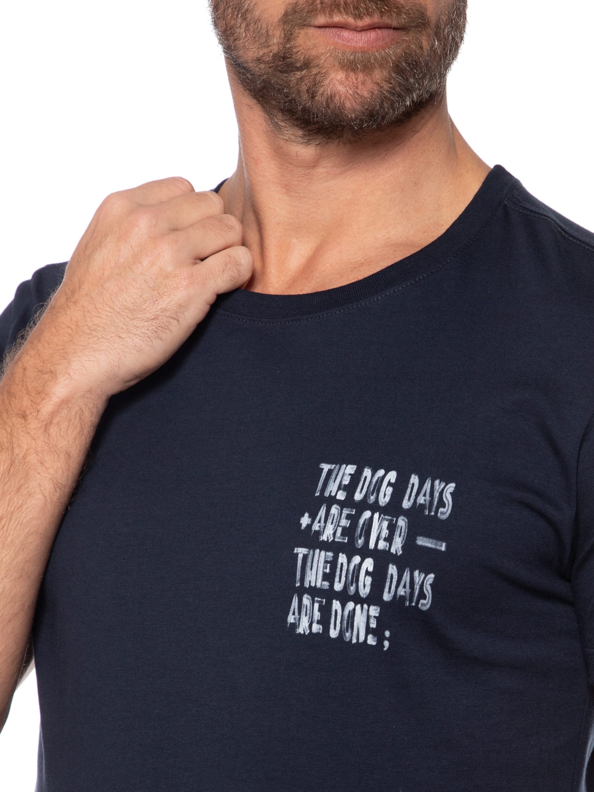 Camiseta Masculina Estampada The Dog Day Azul Sergio K