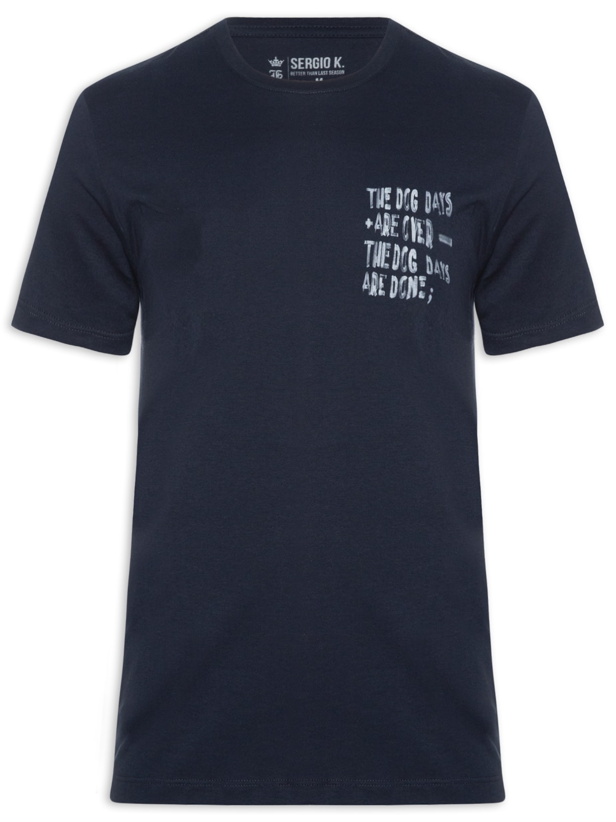 Camiseta Masculina Estampada The Dog Day Azul Sergio K