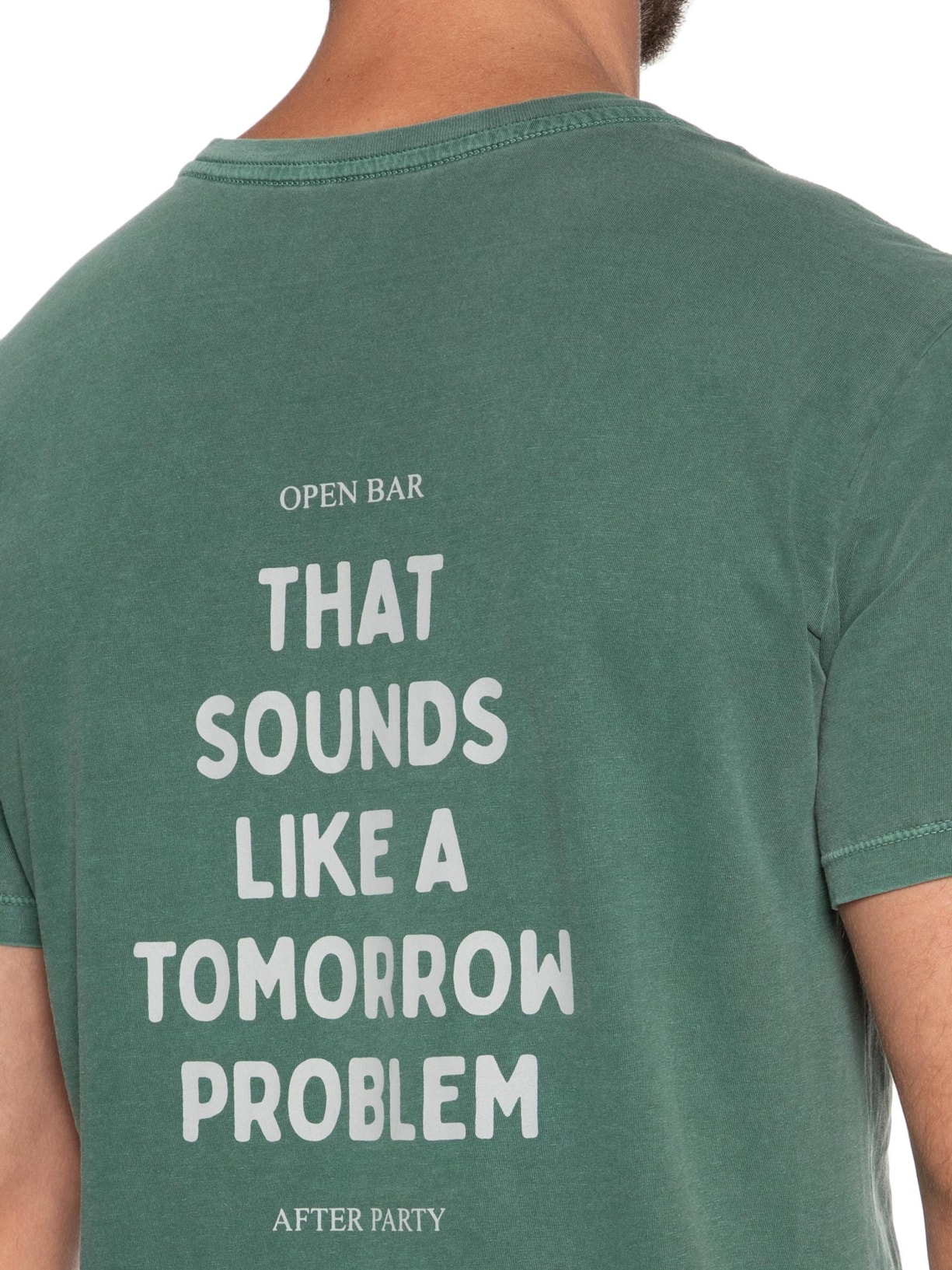 Camiseta Masculina Estampada Tomorrow Problem Verde Sergio K