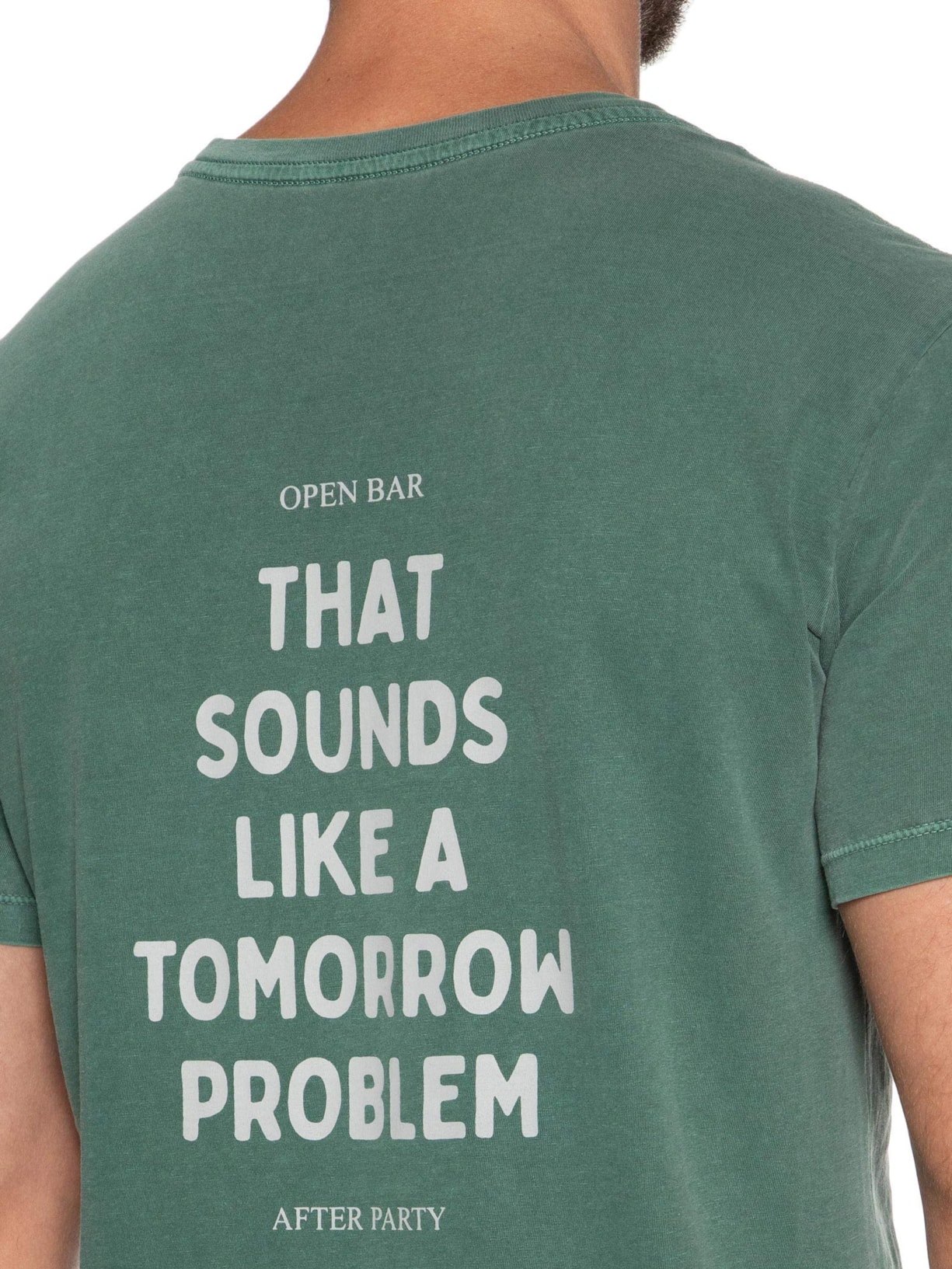Camiseta Masculina Estampada Tomorrow Problem Verde Sergio K