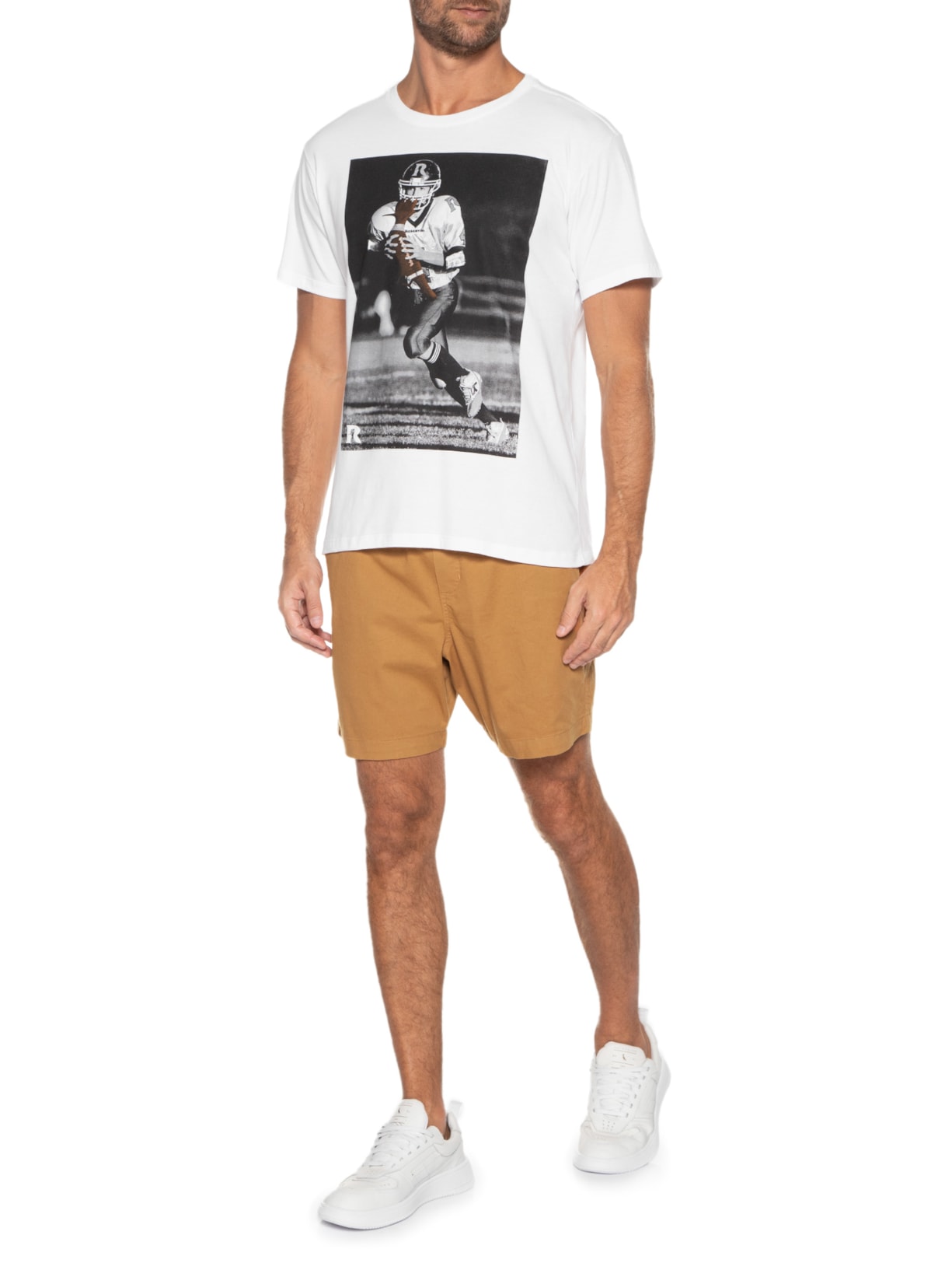 Camiseta Masculina Estampada Touchdown Branco Reserva