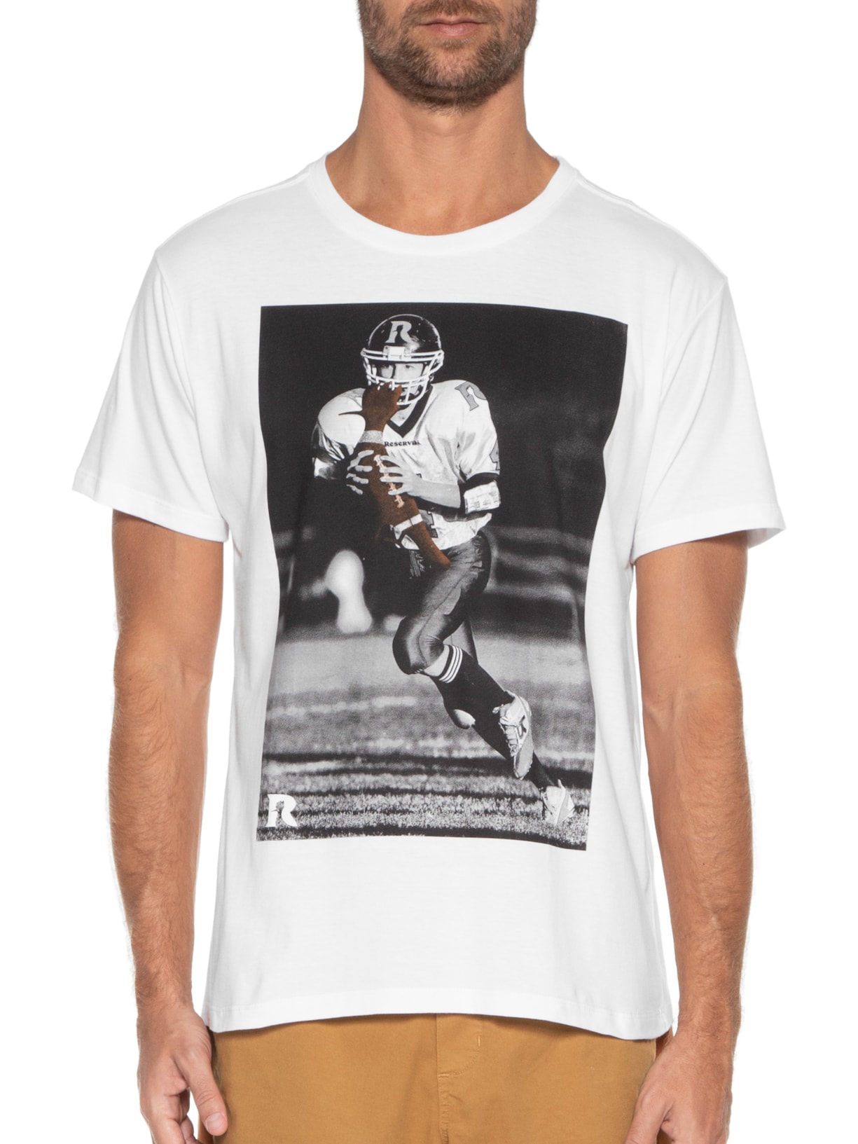 Camiseta Masculina Estampada Touchdown Branco Reserva