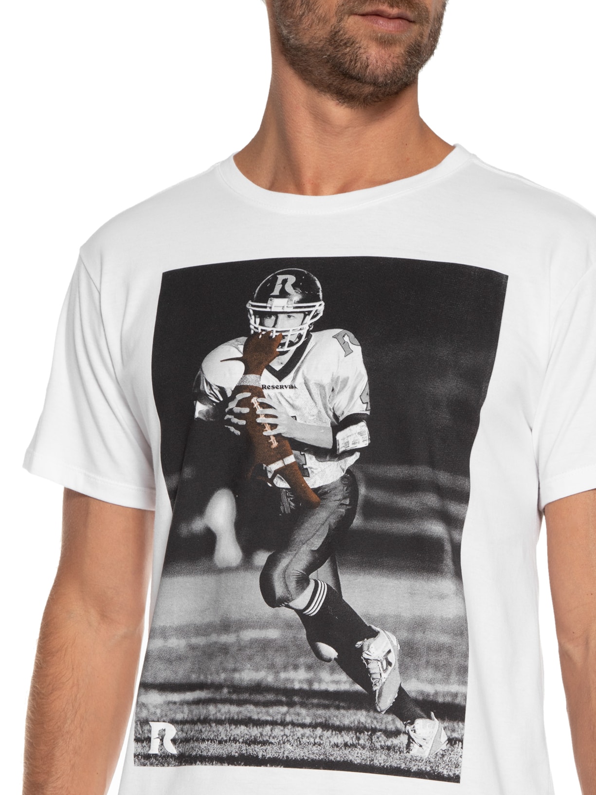 Camiseta Masculina Estampada Touchdown Branco Reserva