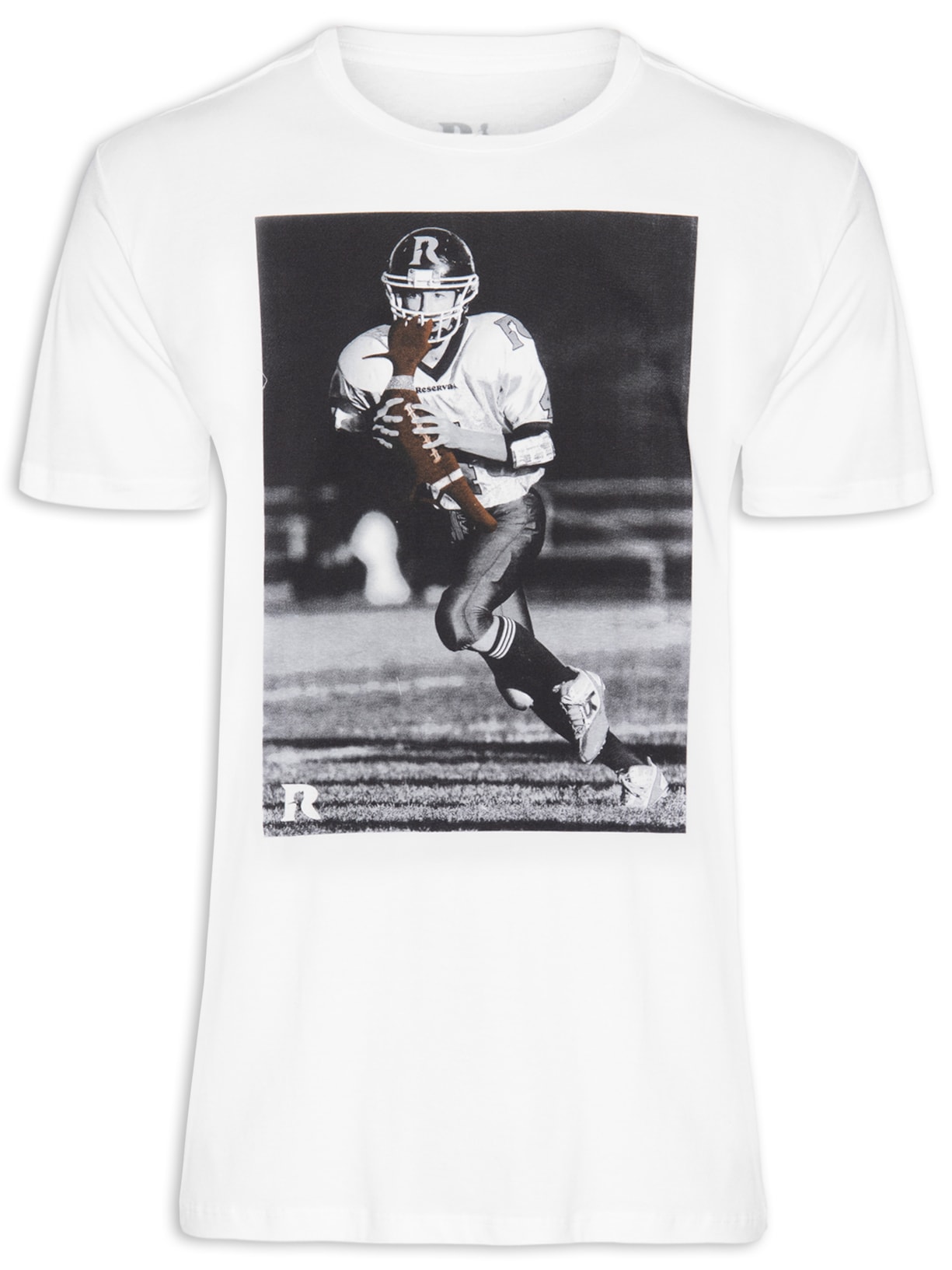 Camiseta Masculina Estampada Touchdown Branco Reserva