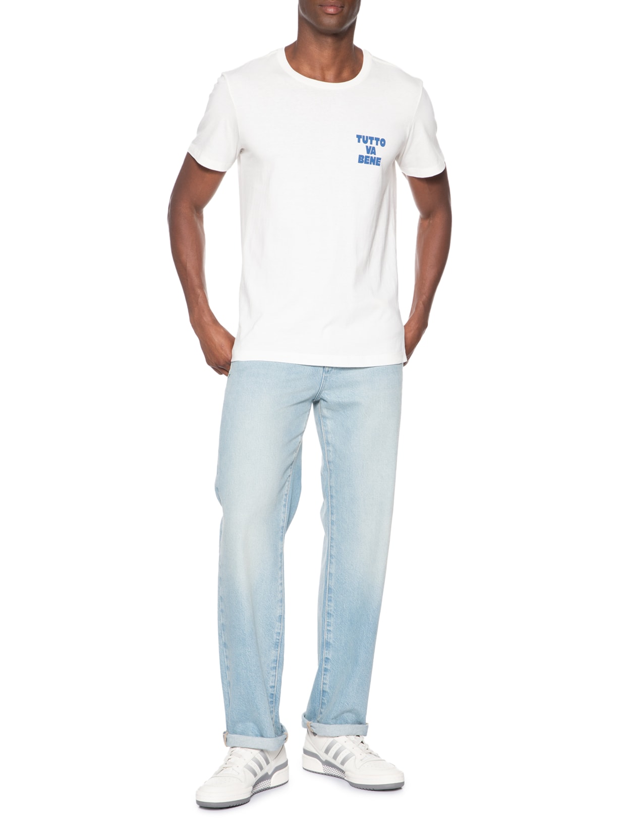 Camiseta Masculina Estampada Tutto Va Bene Branco Sergio K