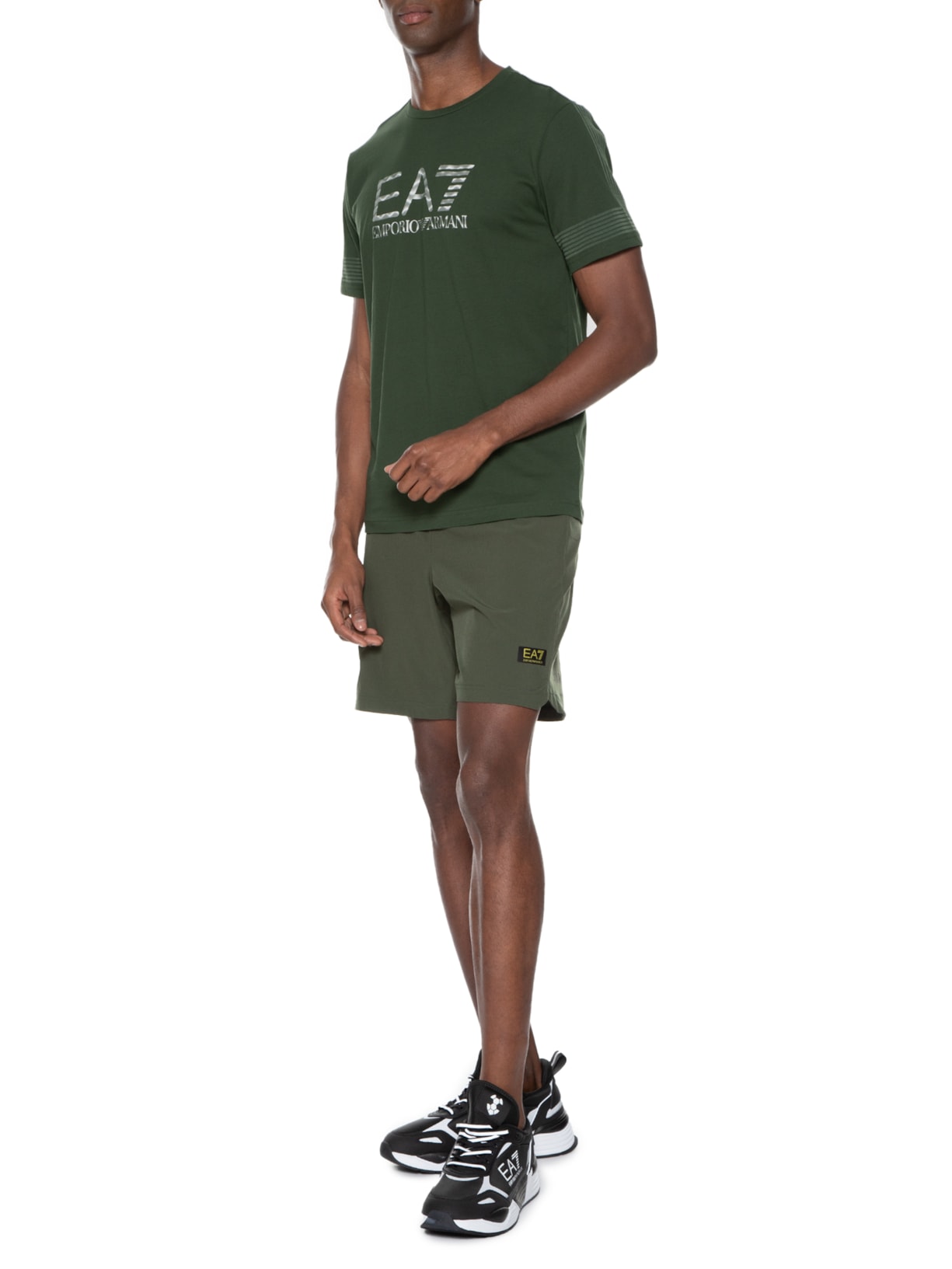 Camiseta Masculina Estampada Verde Ea7 Emporio Armani