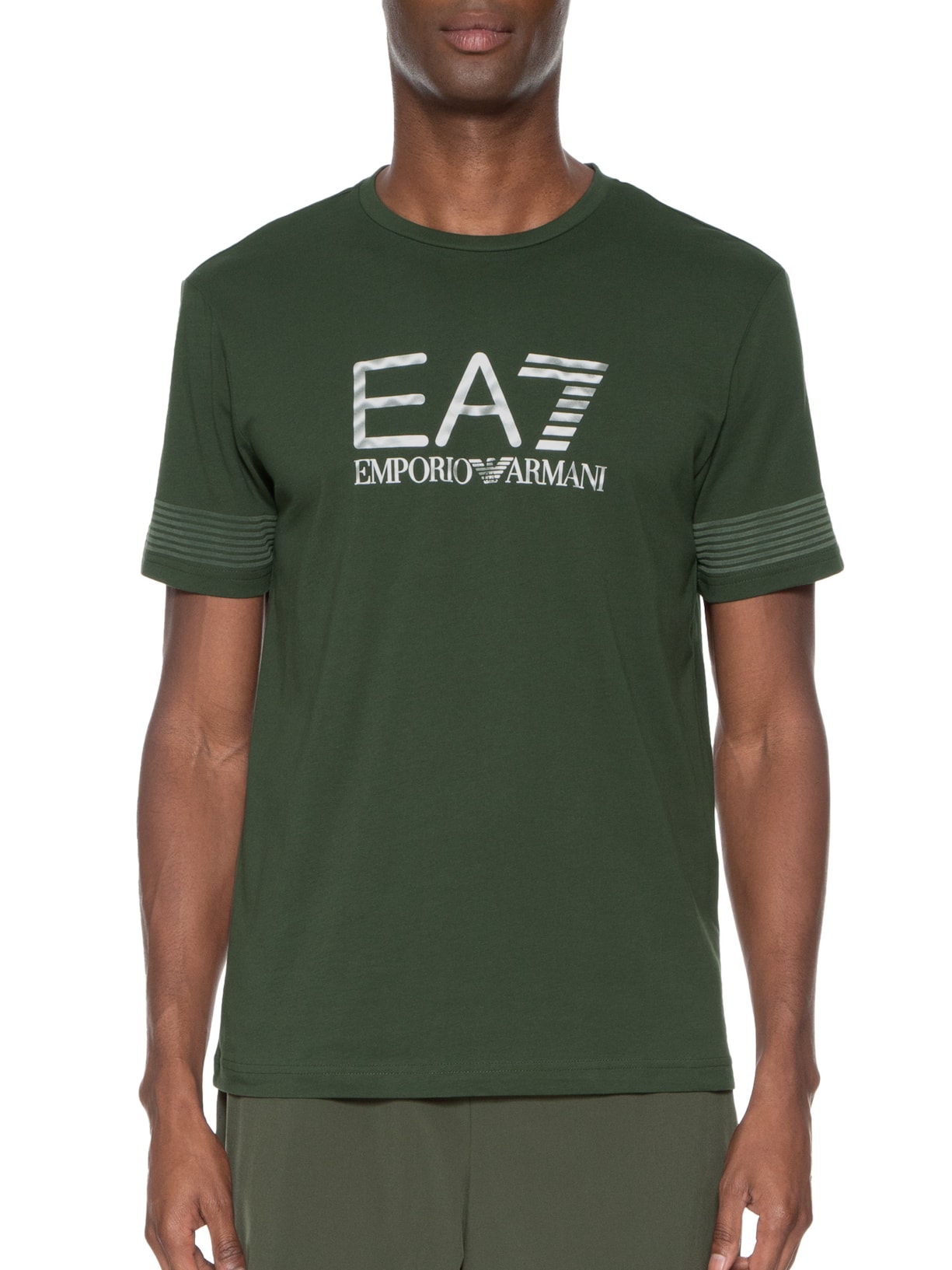 Camiseta Masculina Estampada Verde Ea7 Emporio Armani