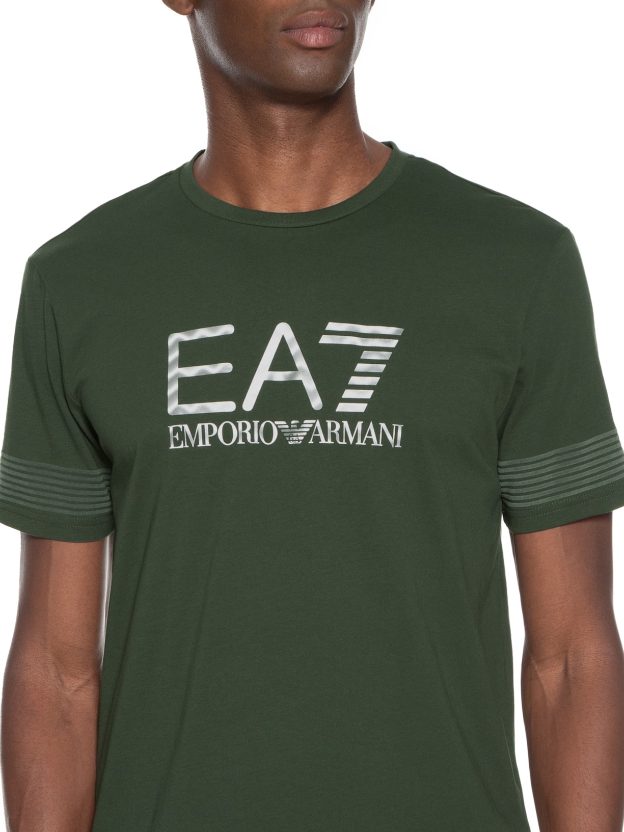 Camiseta Masculina Estampada Verde Ea7 Emporio Armani
