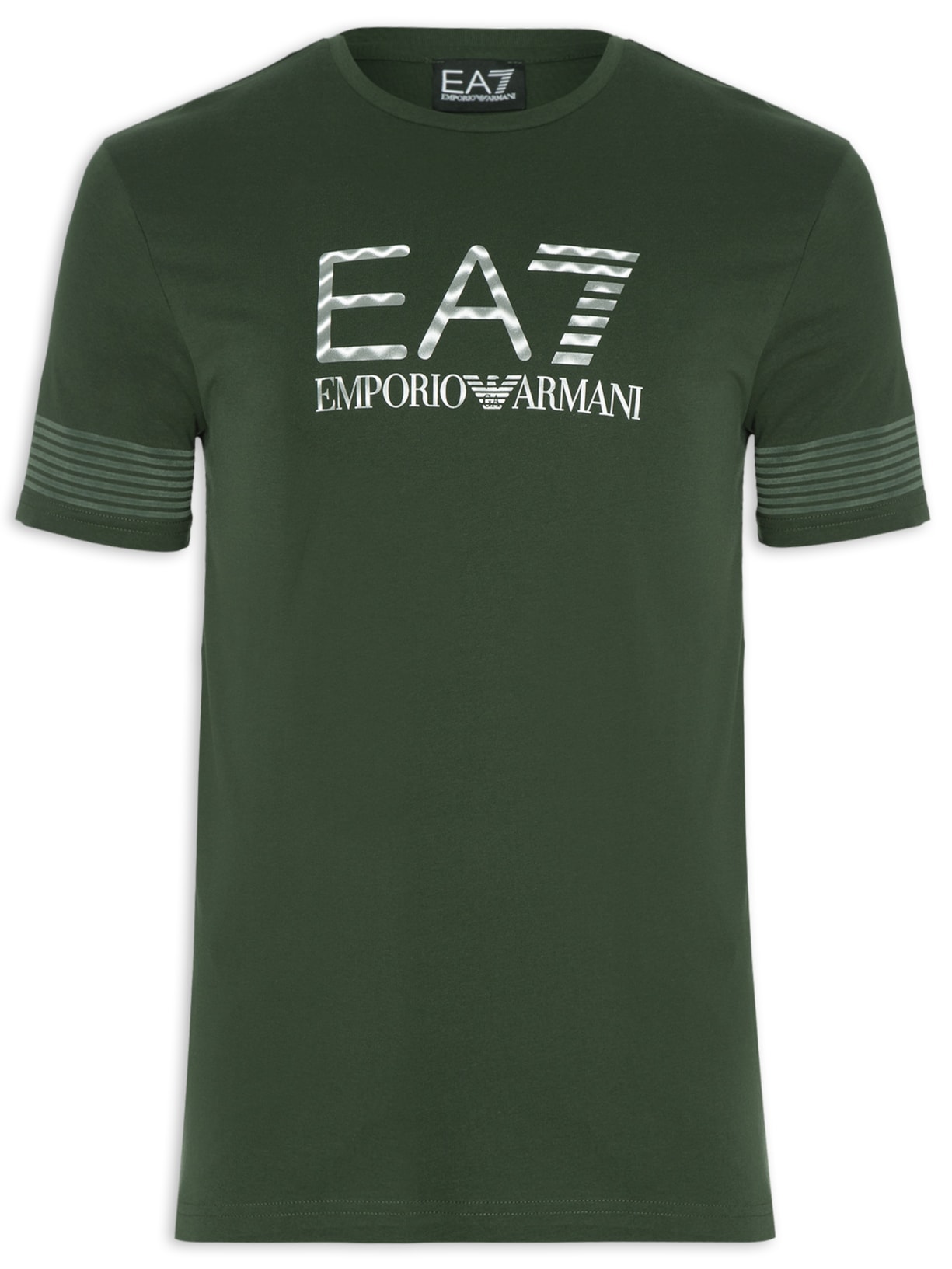 Camiseta Masculina Estampada Verde Ea7 Emporio Armani