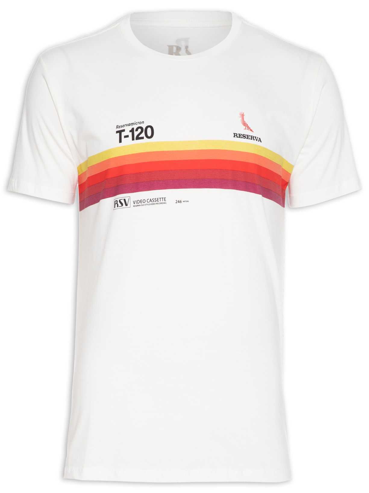 Camiseta Masculina Estampada Vhs - Off White