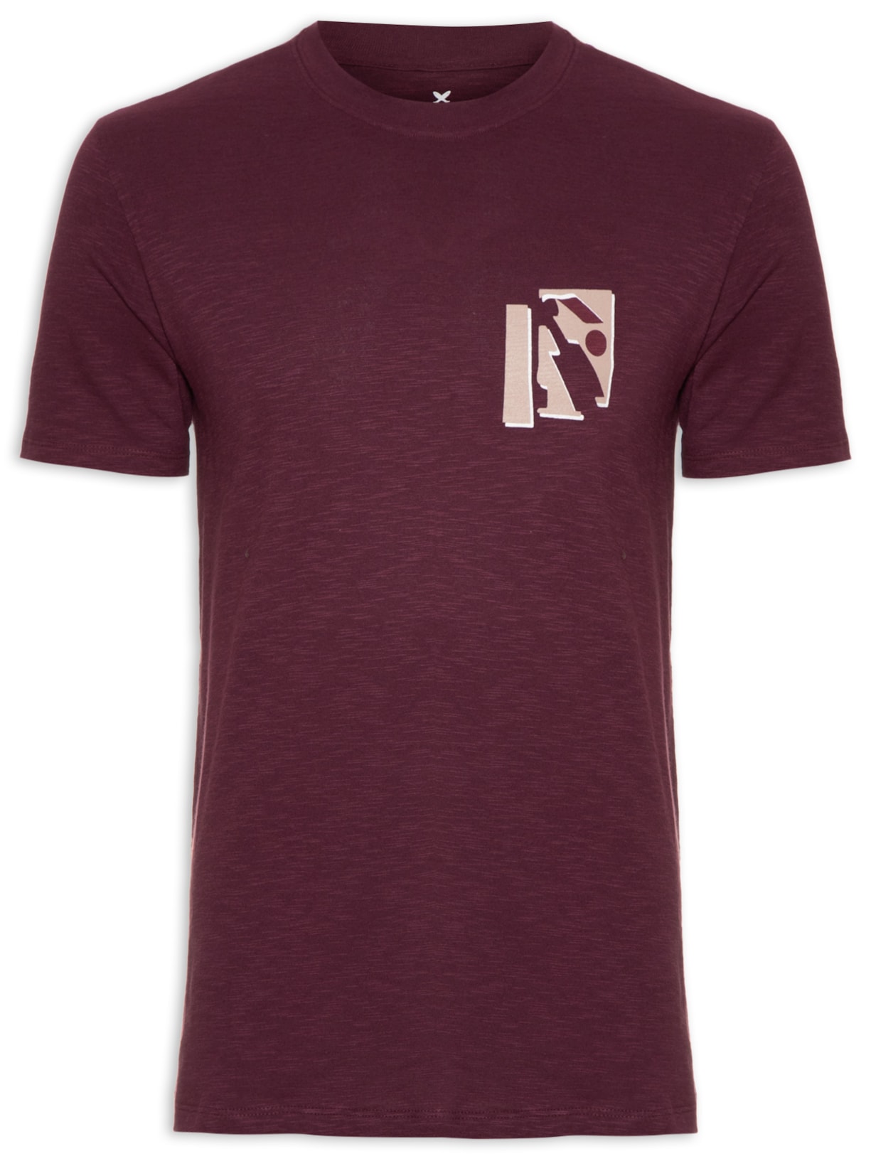 Camiseta Masculina Estampada - Vinho