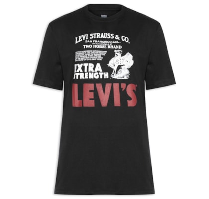 Camiseta Masculina Estampada Vintage Fit - Preto