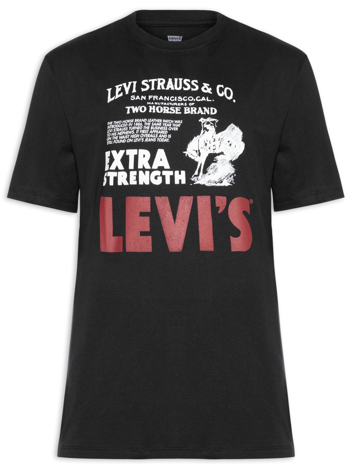 Camiseta Masculina Estampada Vintage Fit - Preto