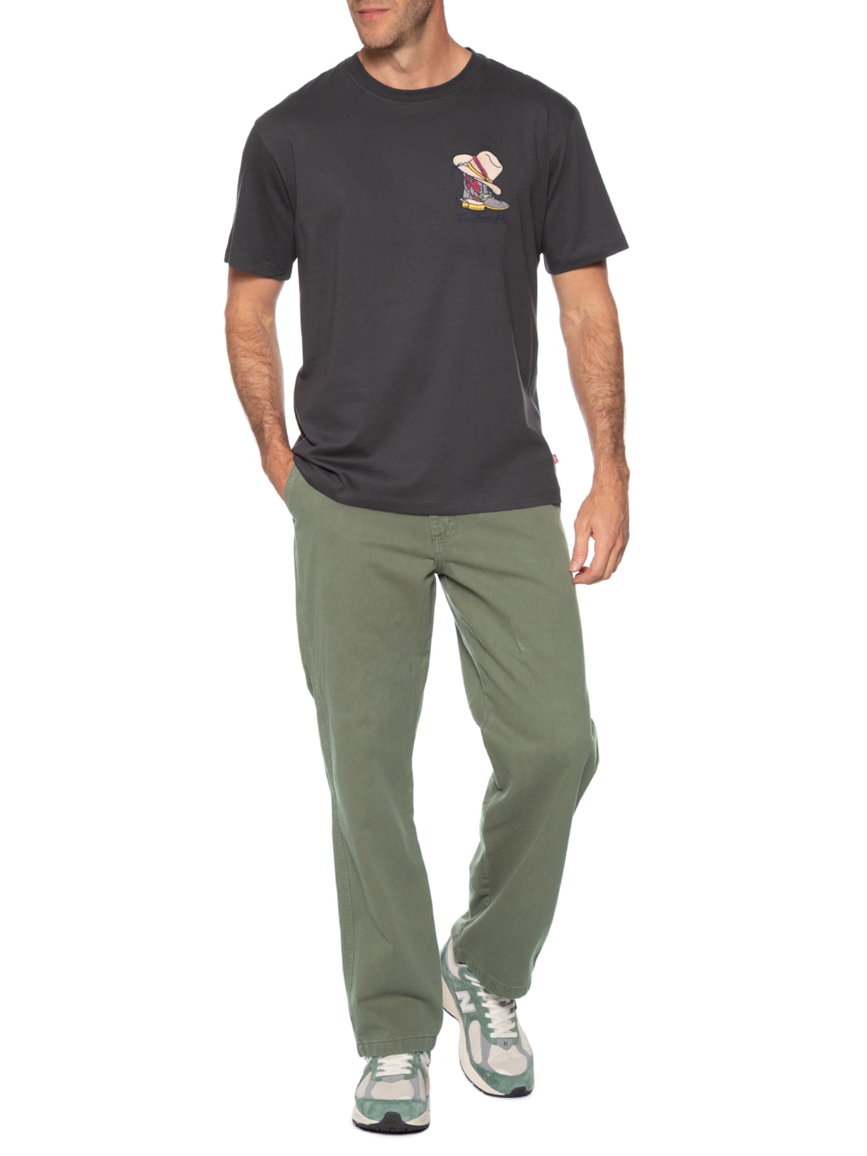 Camiseta Masculina Estampada Vintage Selvedge Preto Levi's