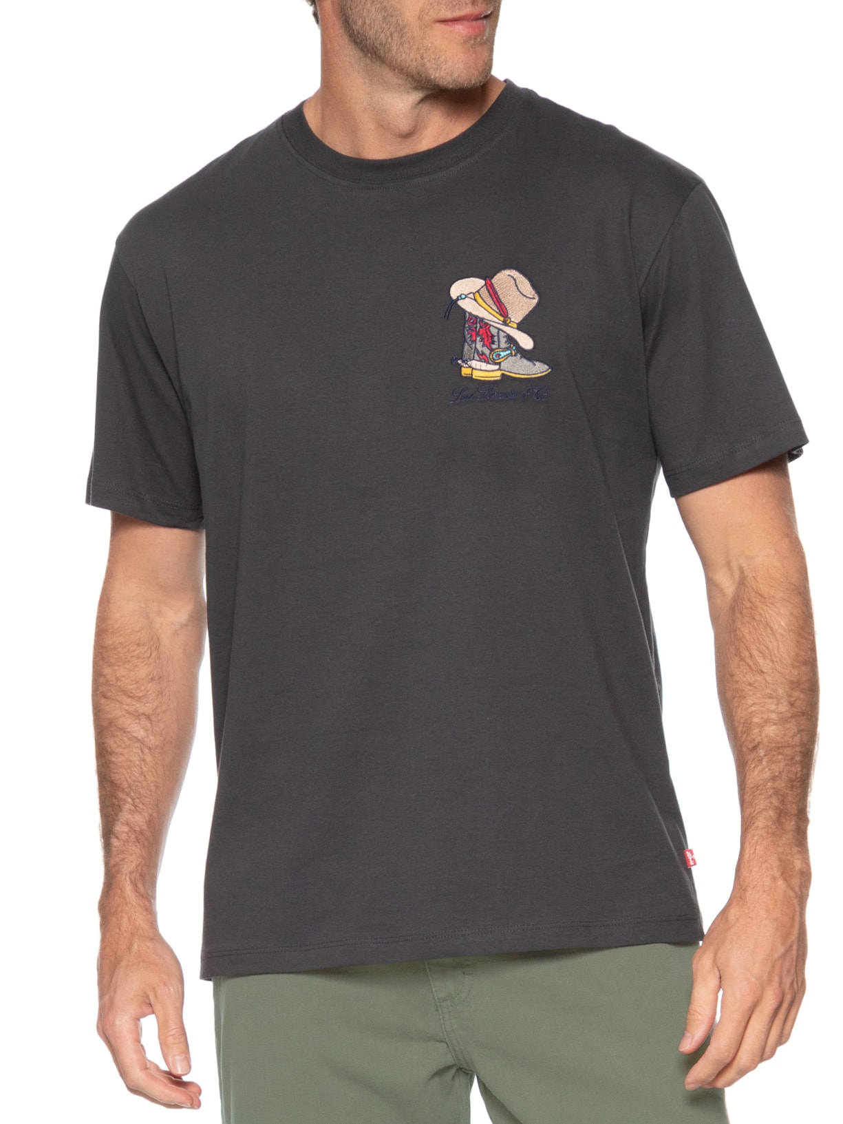 Camiseta Masculina Estampada Vintage Selvedge Preto Levi's