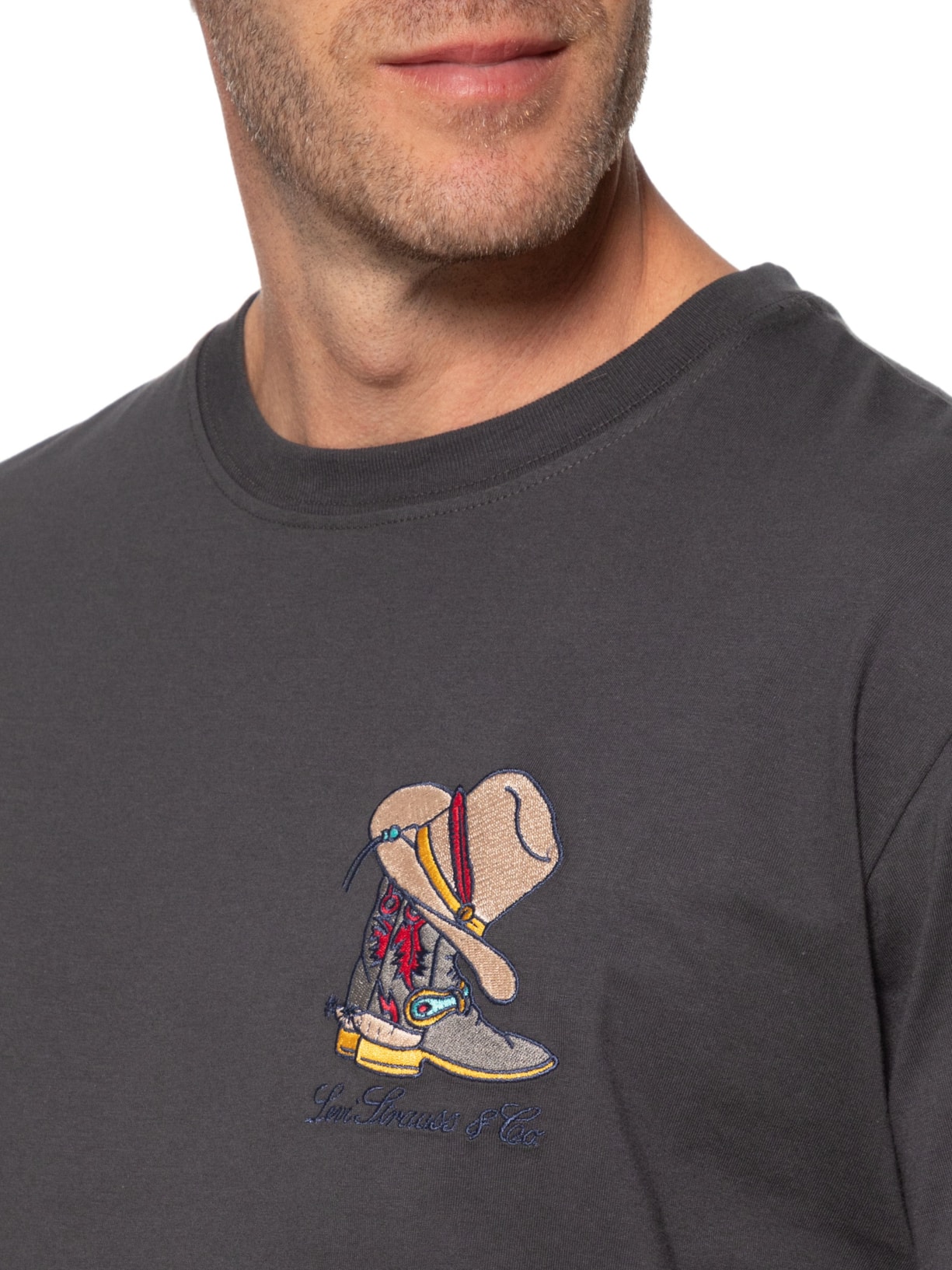 Camiseta Masculina Estampada Vintage Selvedge Preto Levi's