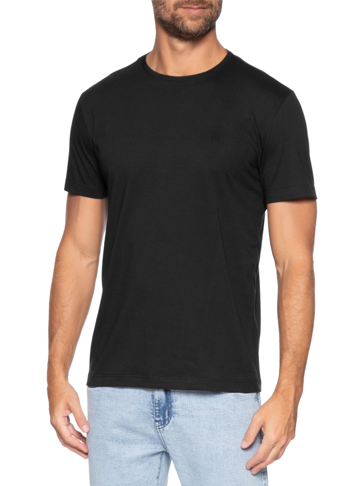 Camiseta Masculina  Estampada Zermatt Preto Sergio K
