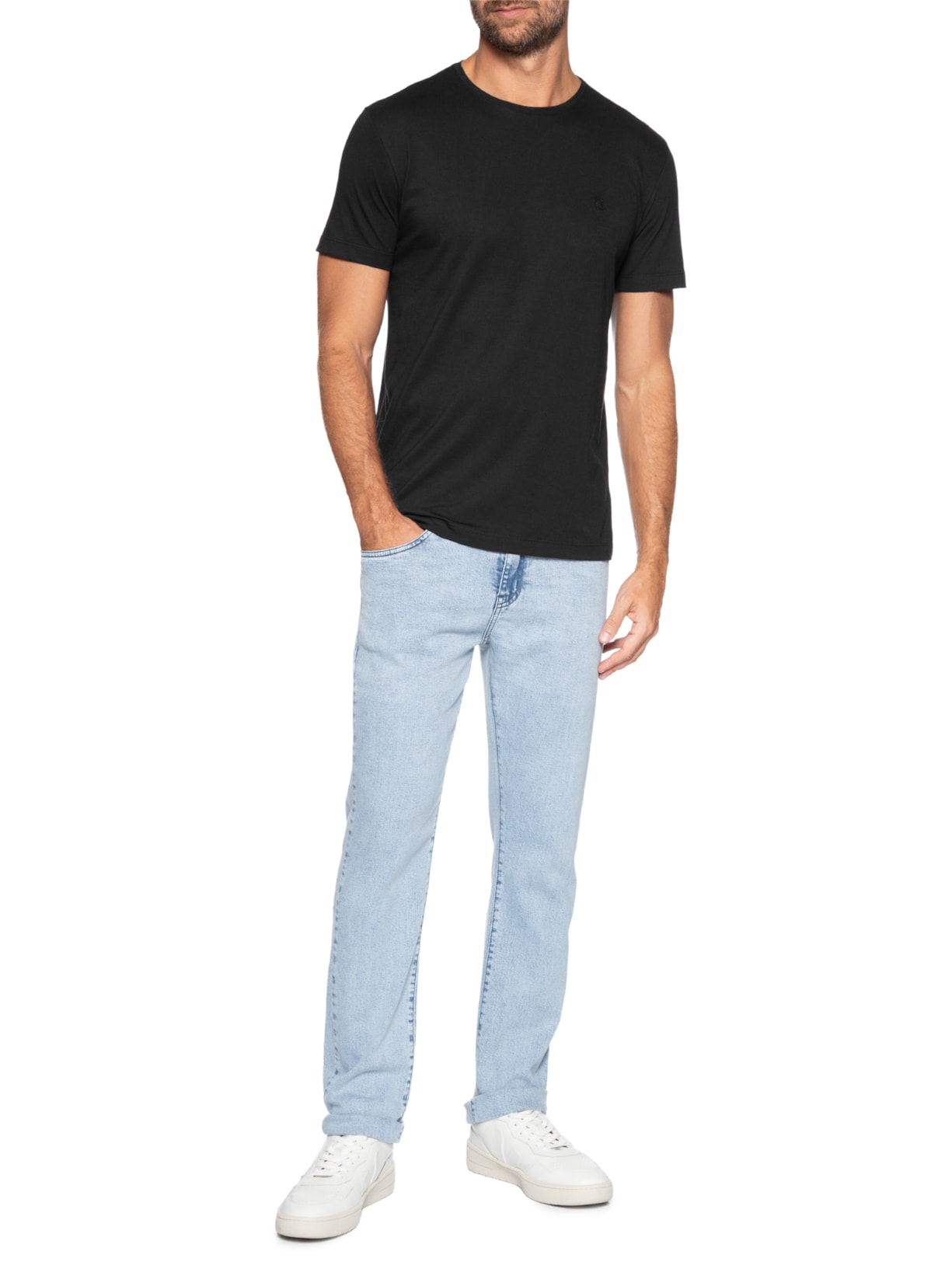 Camiseta Masculina  Estampada Zermatt Preto Sergio K
