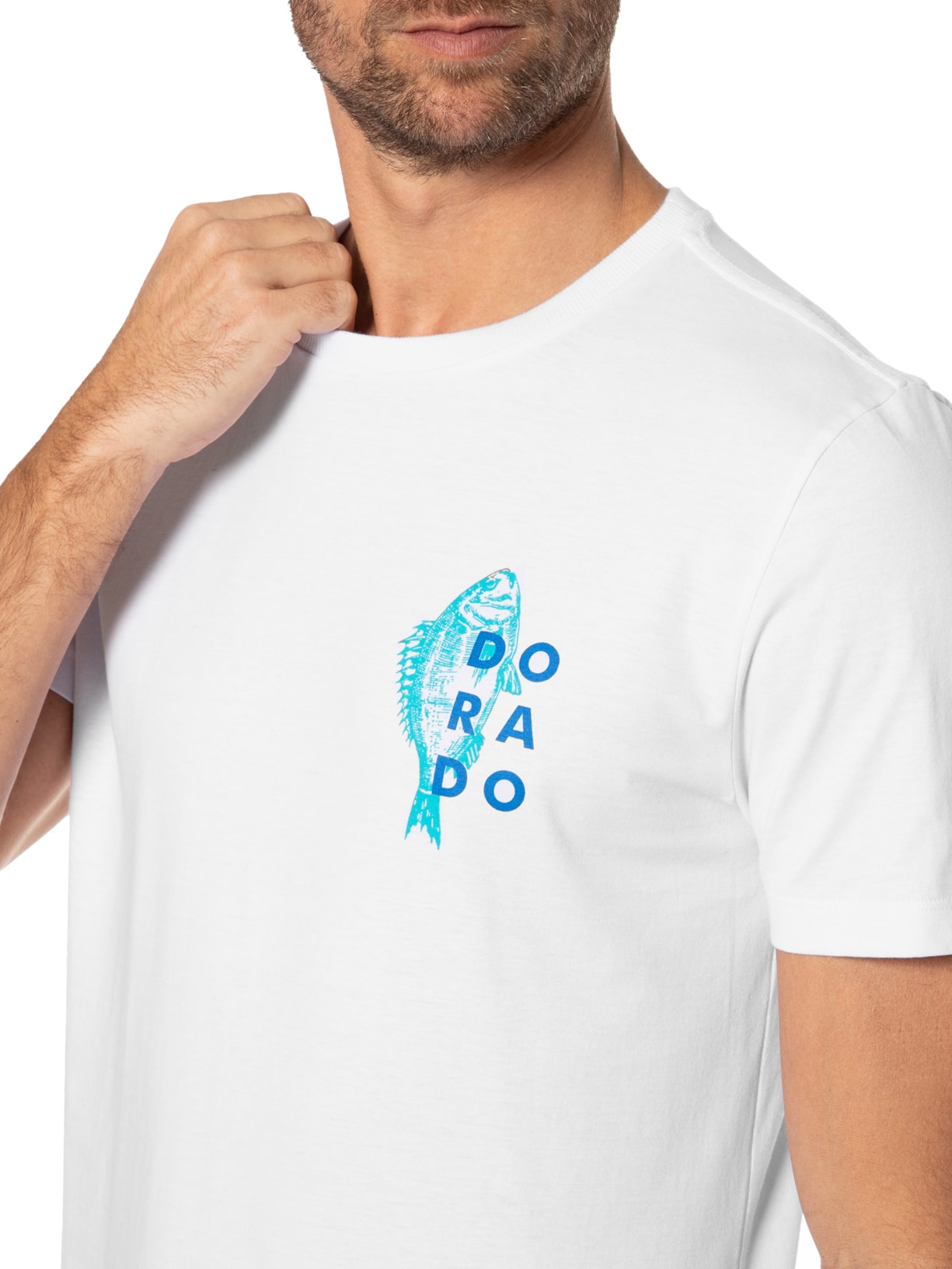 Camiseta Masculina Estampado Branco Barche