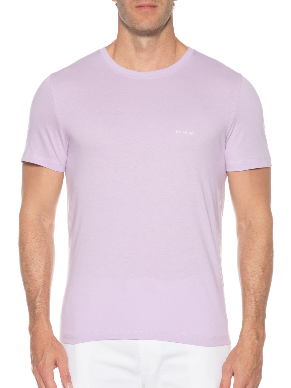 Camiseta Masculina Estampado Lilás Barche