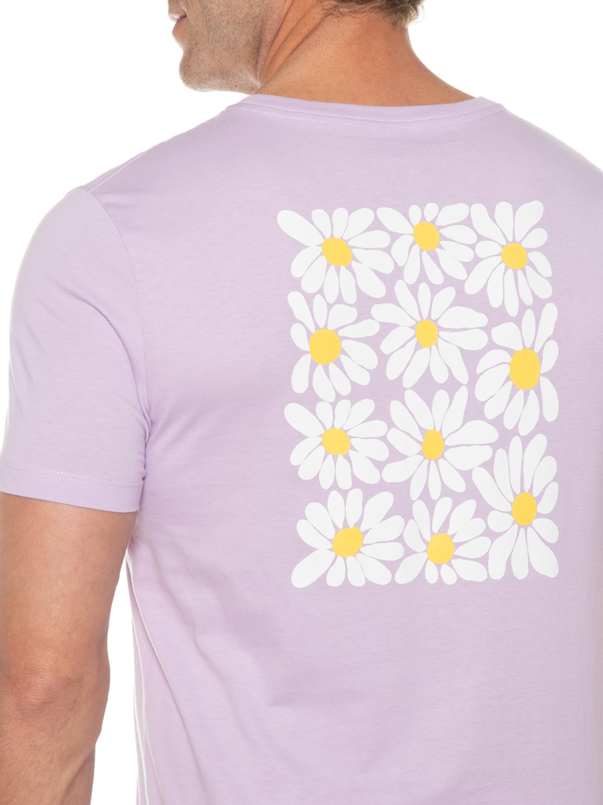 Camiseta Masculina Estampado Lilás Barche