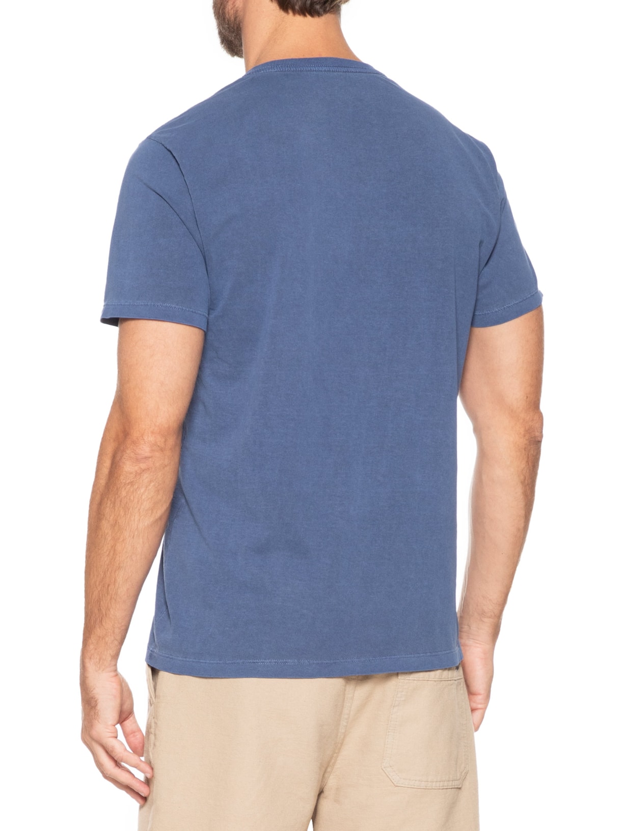 Camiseta Masculina Estonada Estampa De Ancora Azul '2 Essential