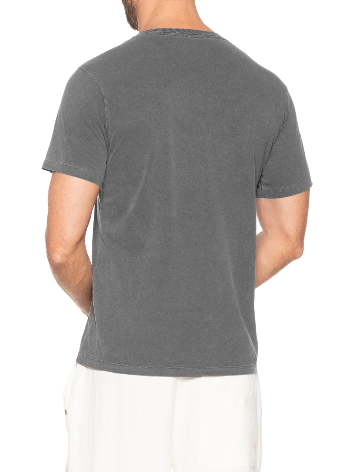 Camiseta Masculina Estonada Estampa De Ancora Preto '2 Essential