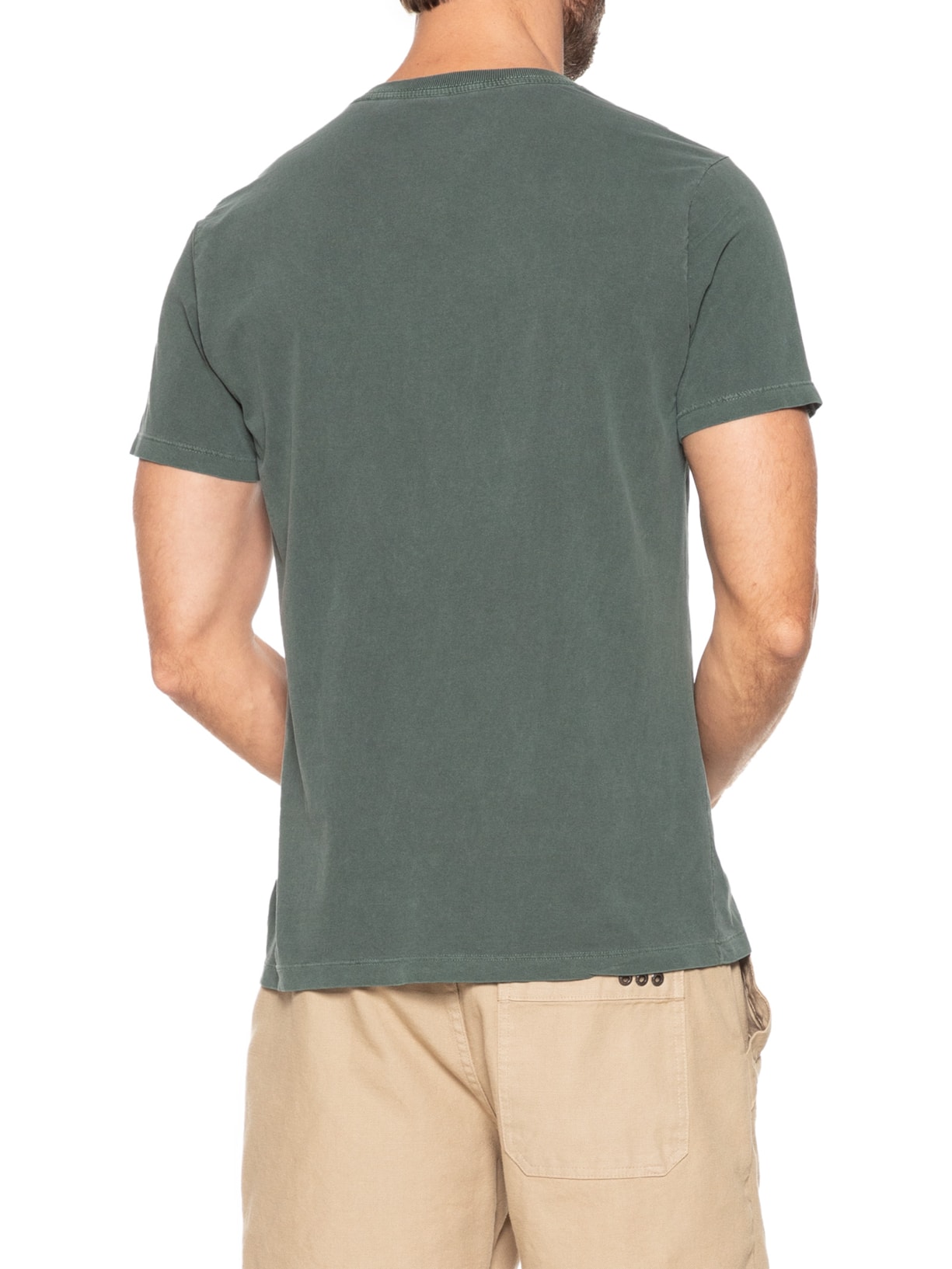 Camiseta Masculina Estonada Estampa De Coqueiros Verde '2 Essential