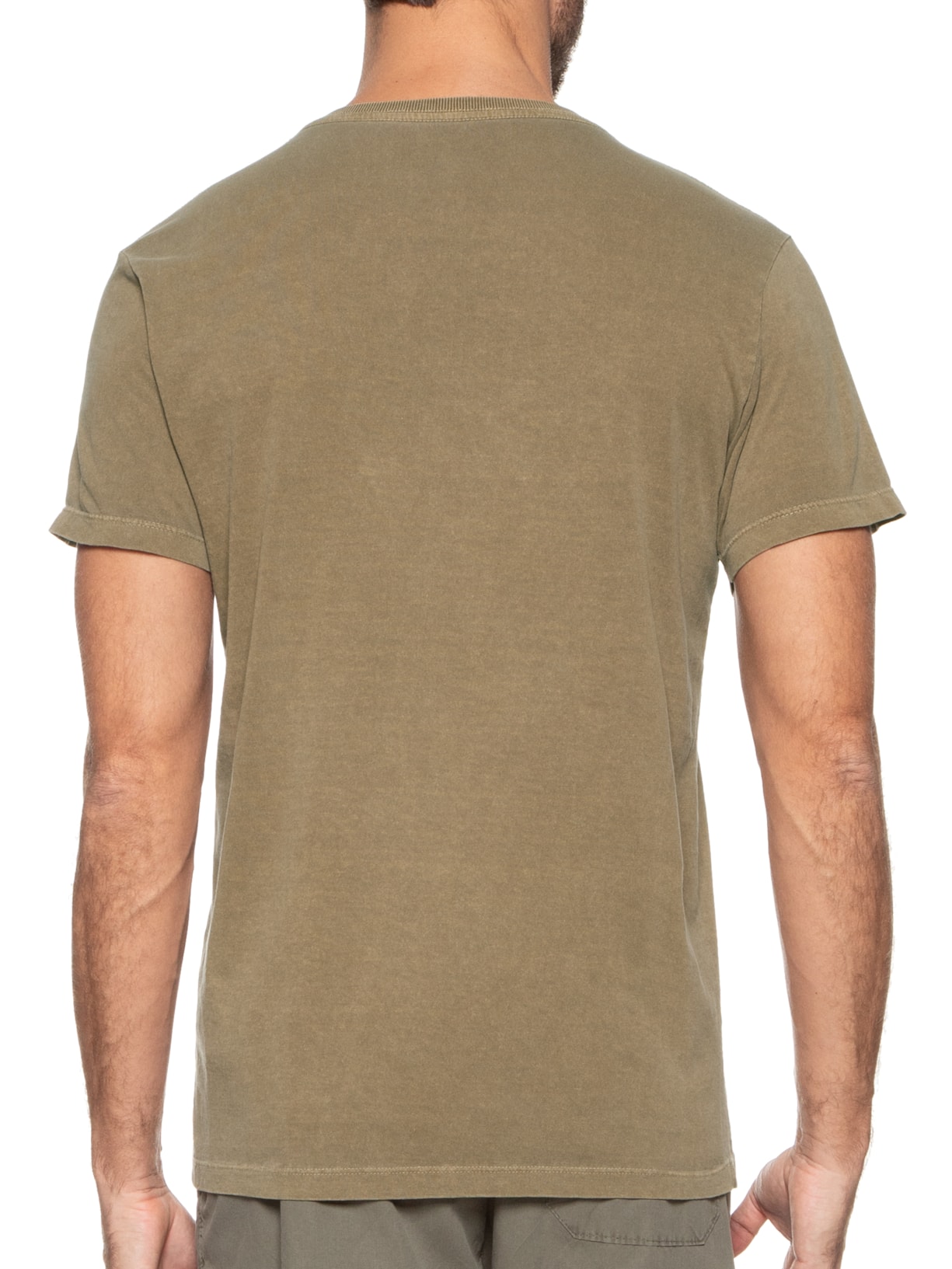 Camiseta Masculina Estonada Gola Redonda Marrom '2 Essential