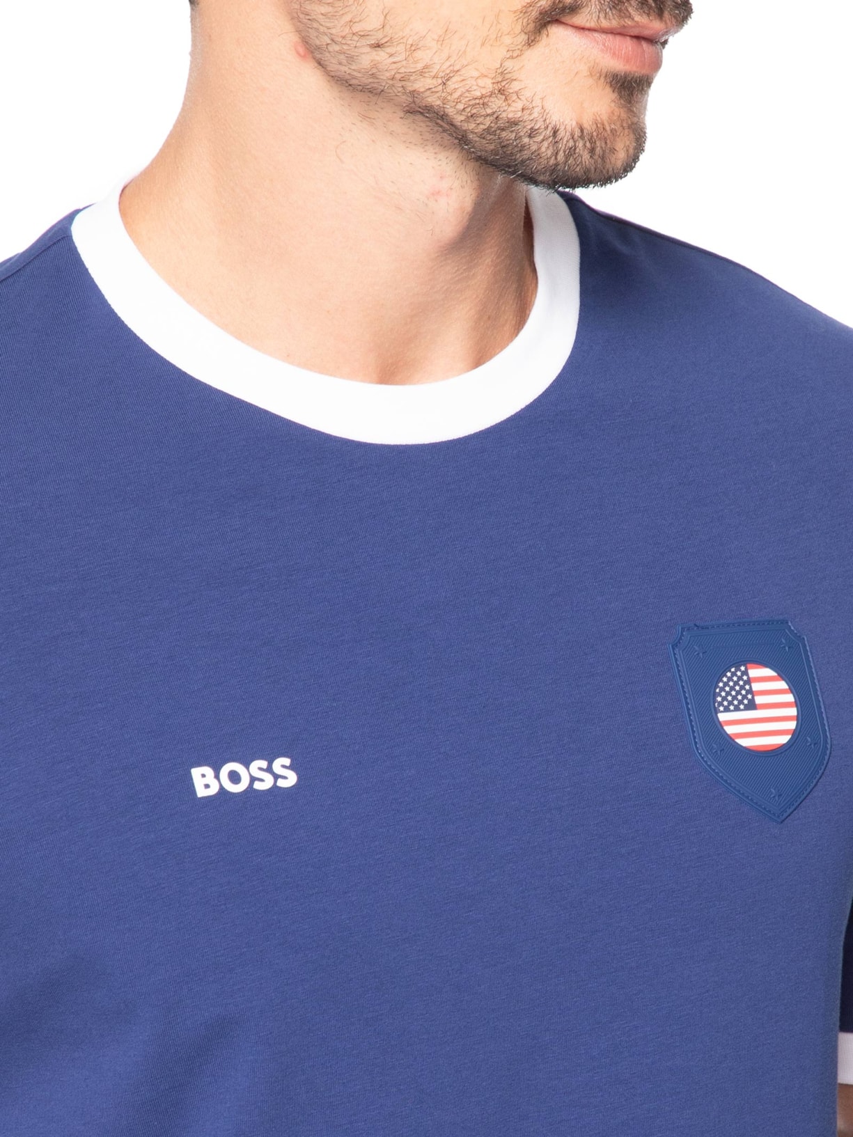 Camiseta Masculina EUA Copa Lux Tee Azul Boss