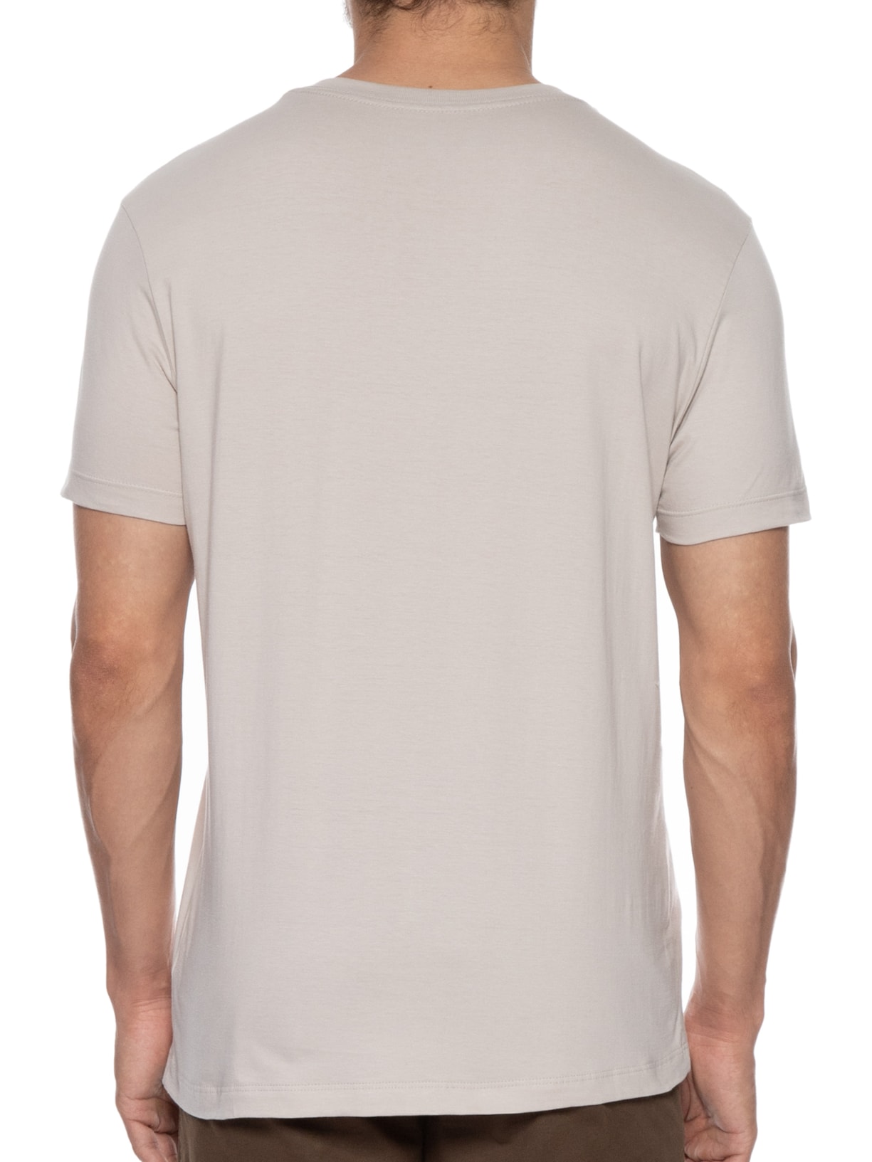 Camiseta Masculina Fabric Bye Basic Bege Richards