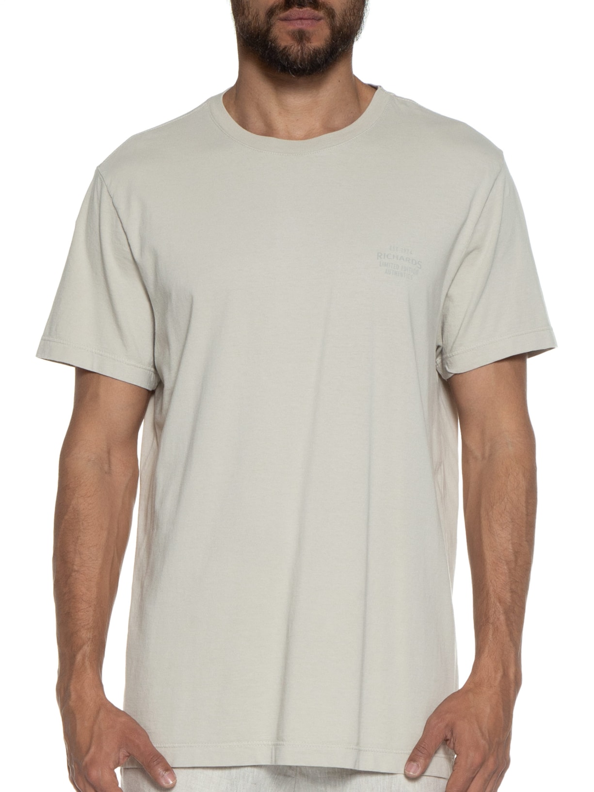 Camiseta Masculina Famous Waves Bege Richards