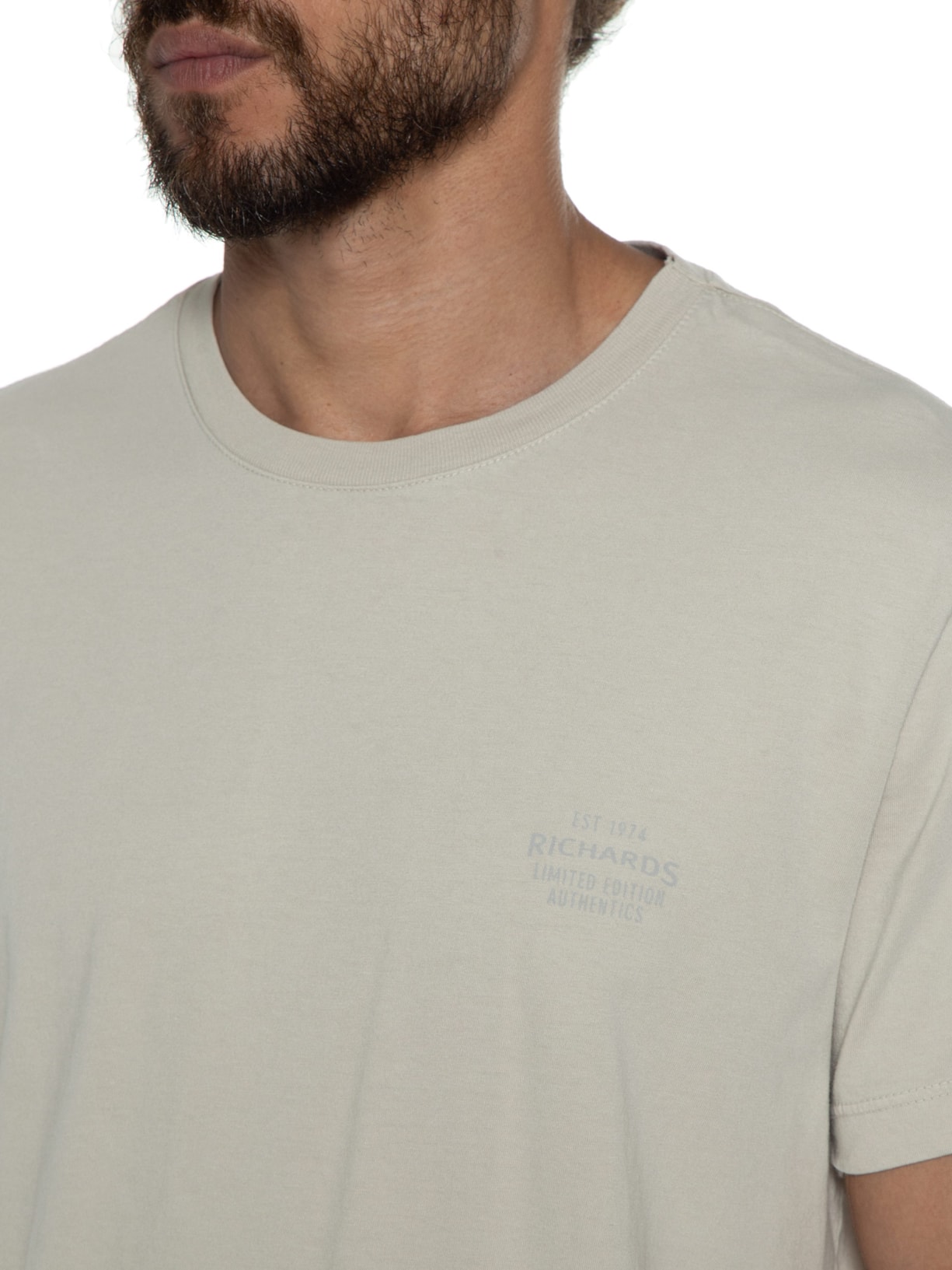 Camiseta Masculina Famous Waves Bege Richards