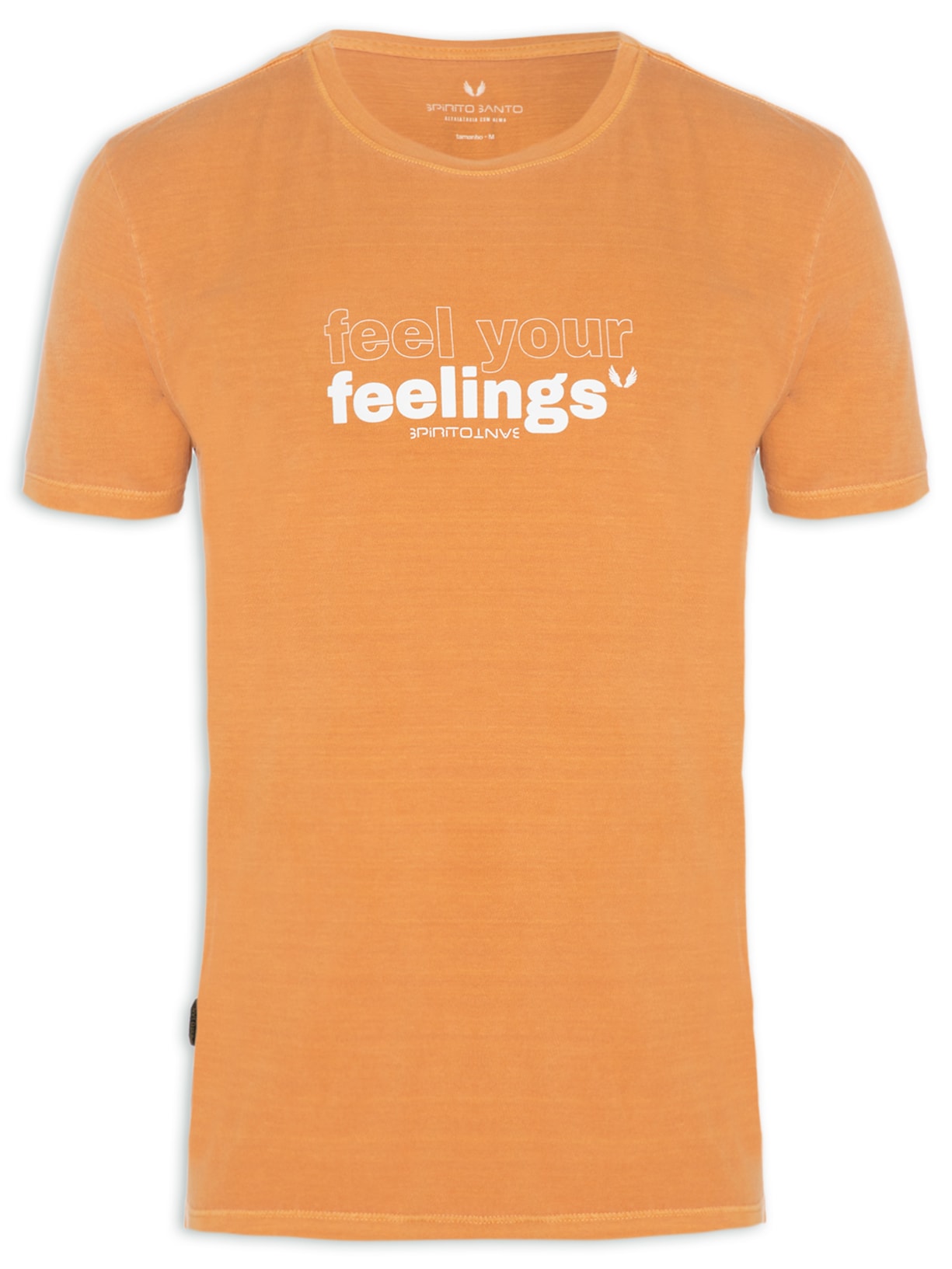 Camiseta Masculina Feelings - Laranja