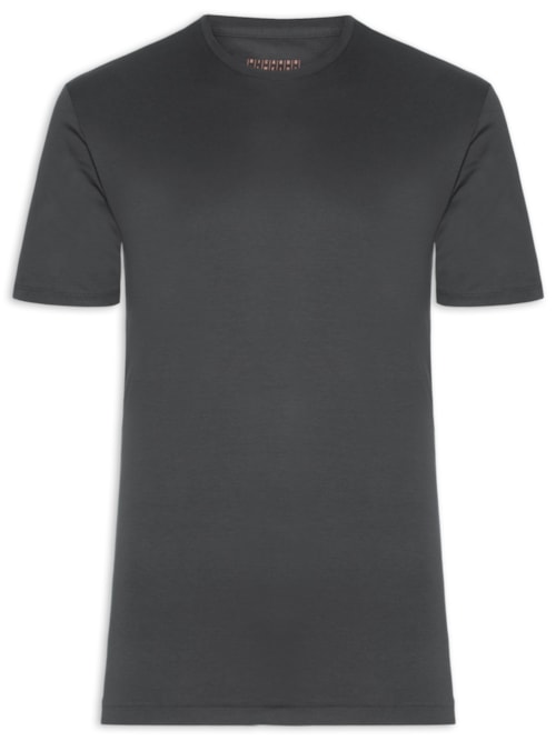 Camiseta Masculina Fio 140 Algodão Pima - Cinza