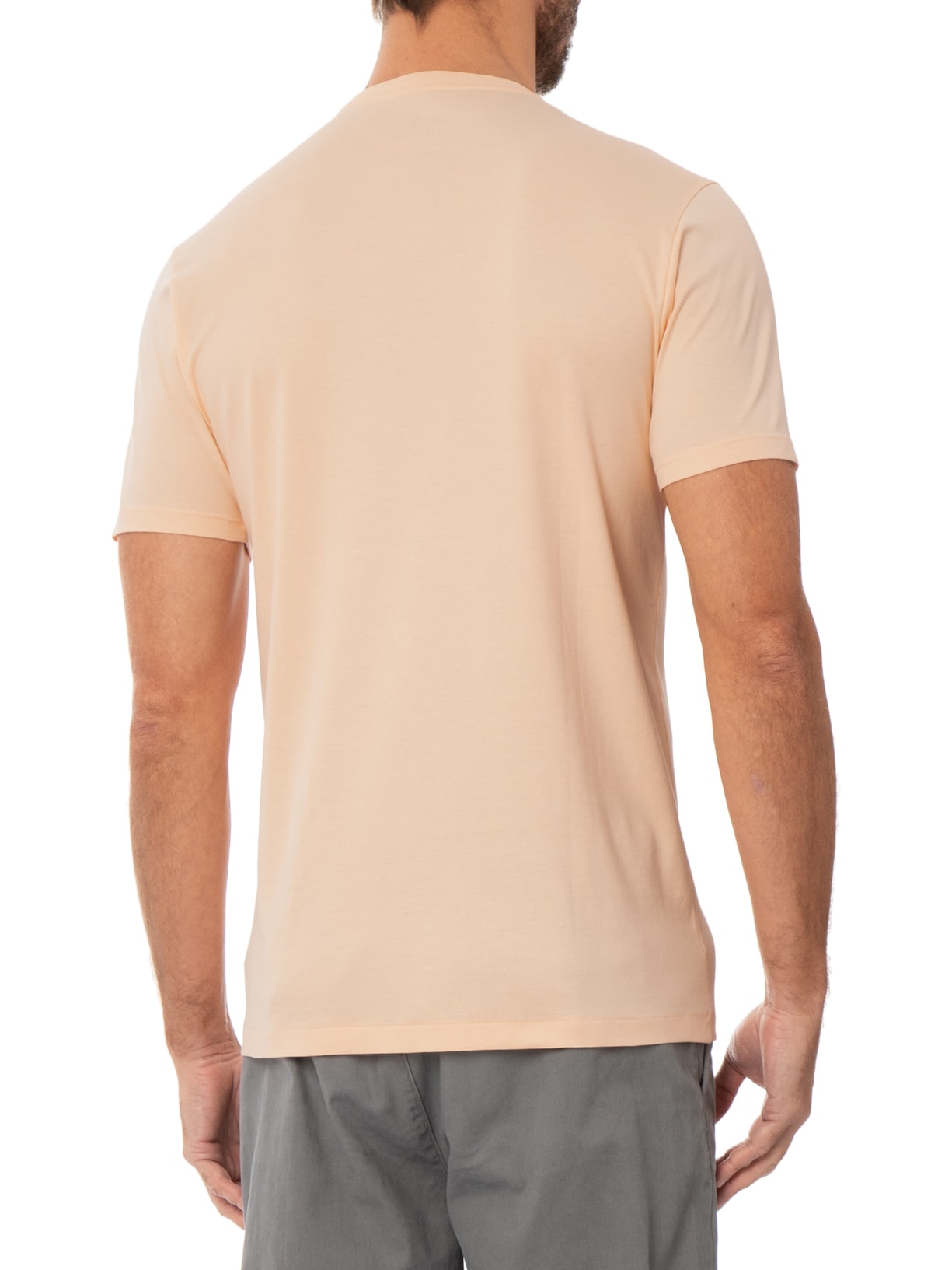 Camiseta Masculina Fio 140 em Algodão Pima  – Laranja Ricardo Almeida