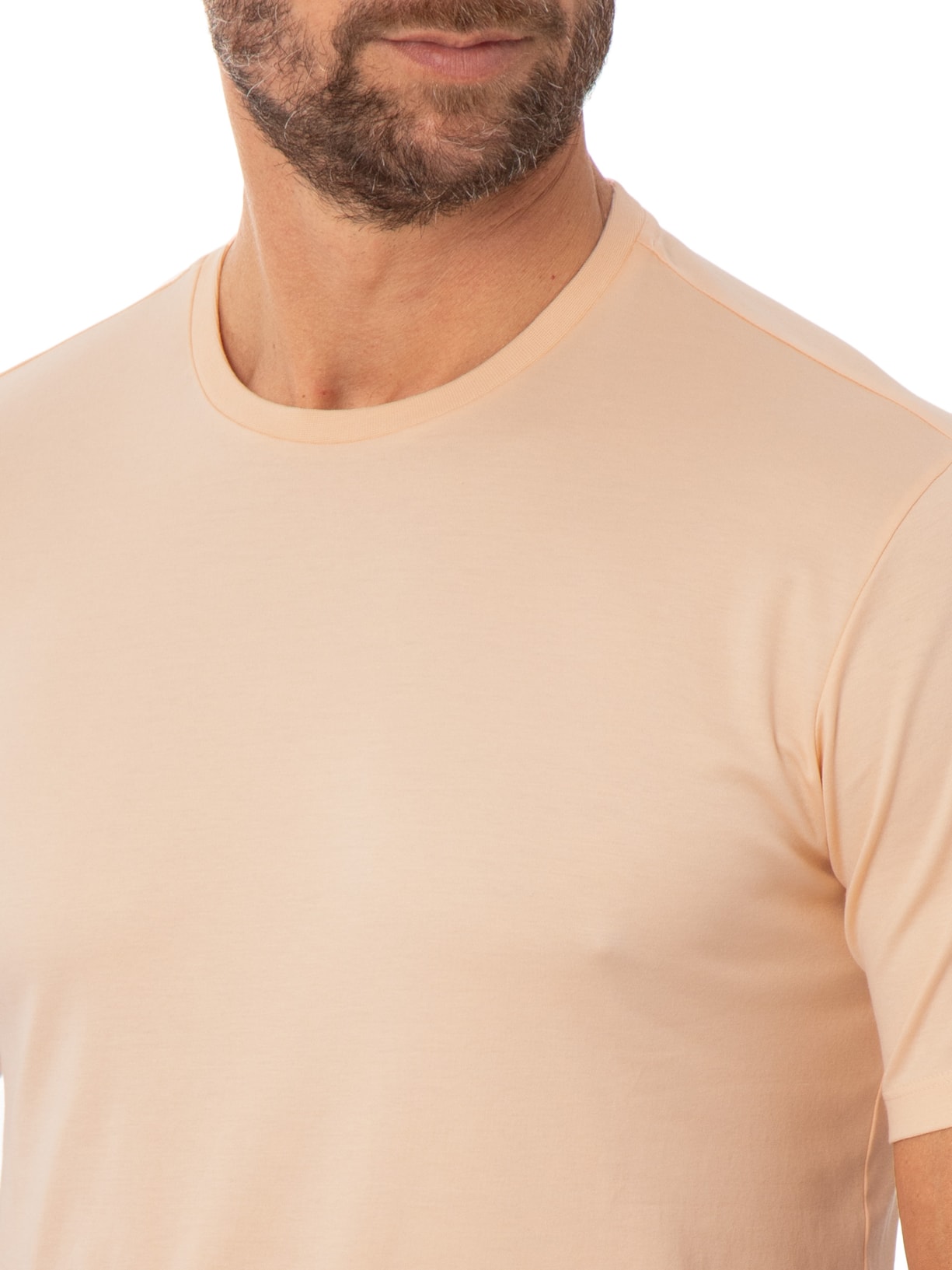 Camiseta Masculina Fio 140 em Algodão Pima  – Laranja Ricardo Almeida