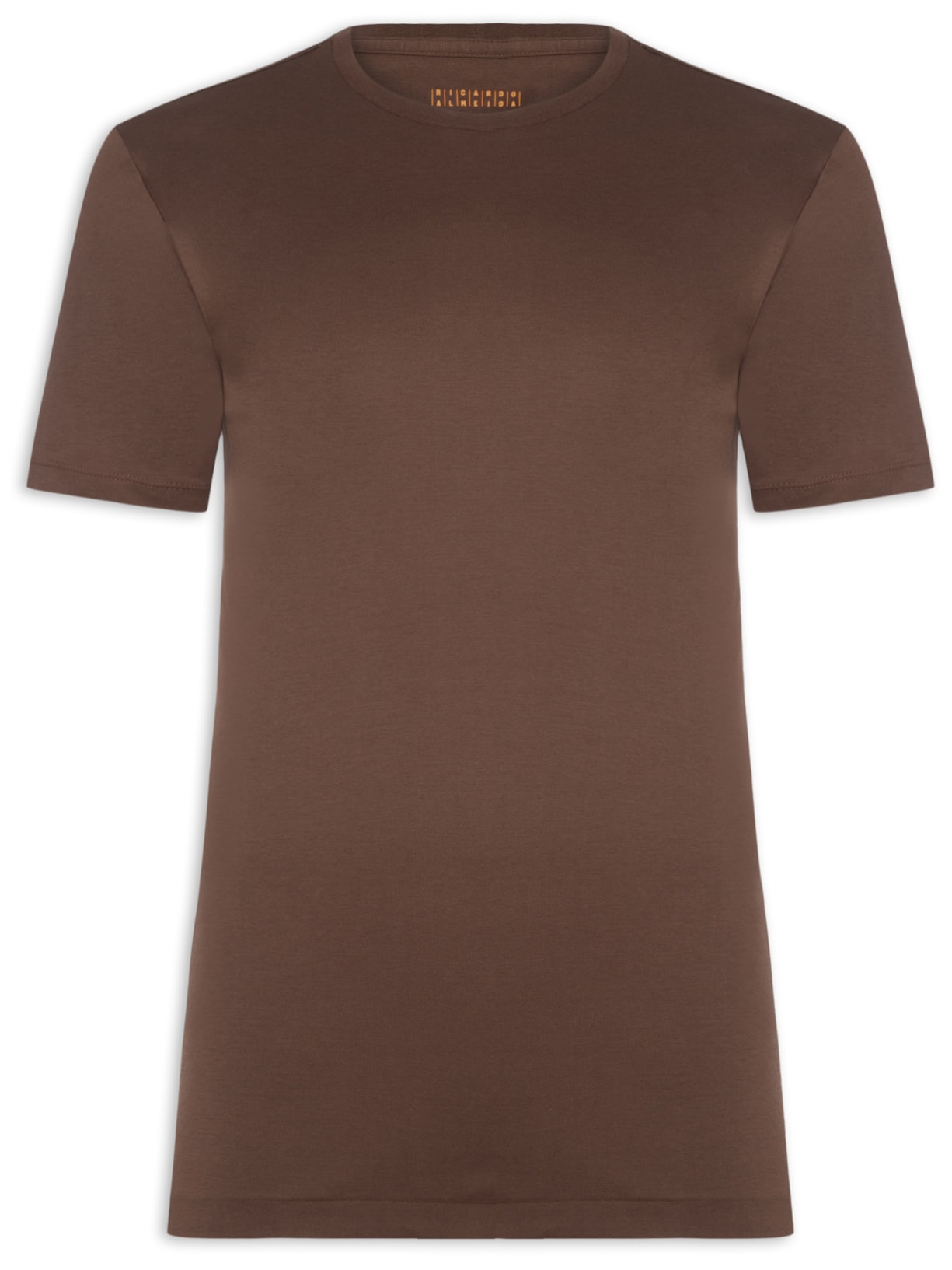 Camiseta Masculina Fio 40 Em Algodão Pima Marrom Ricardo Almeida