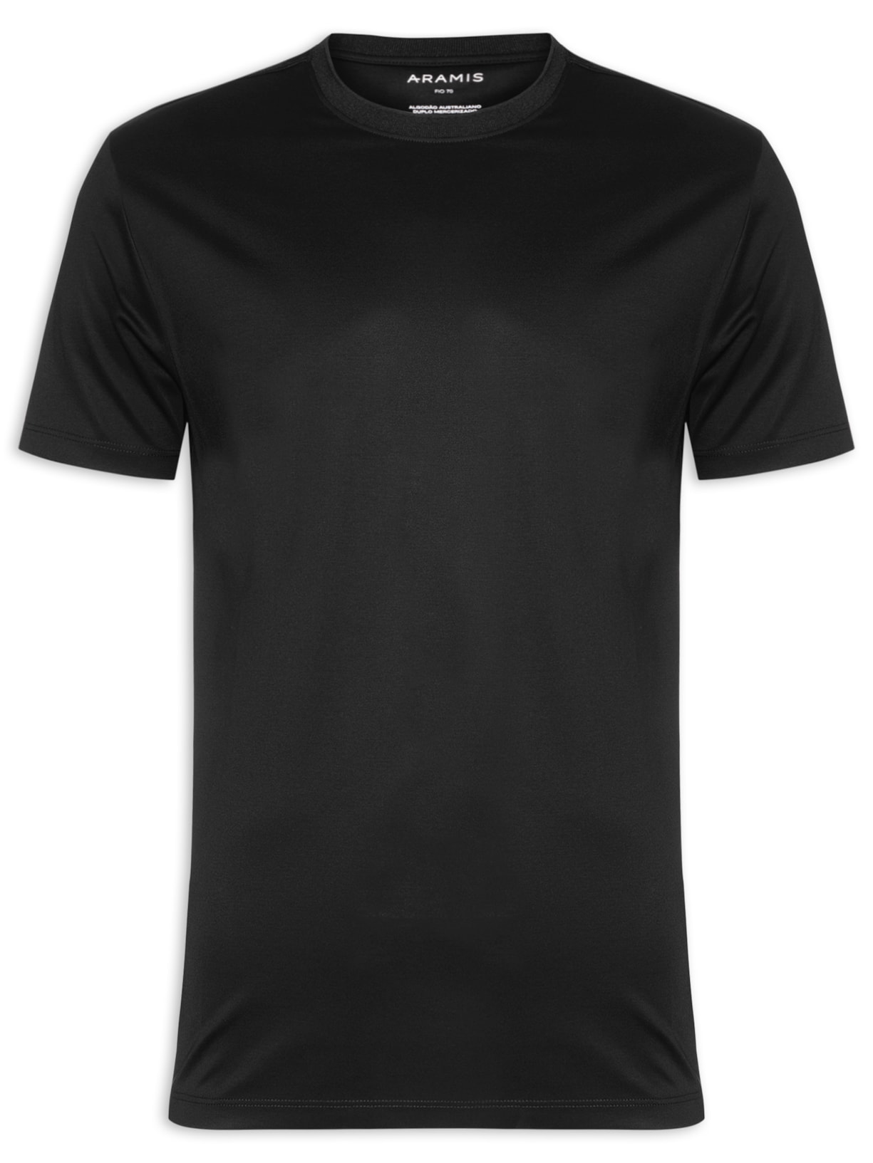 Camiseta Masculina Fio 70 Algodão Australiano - Preto